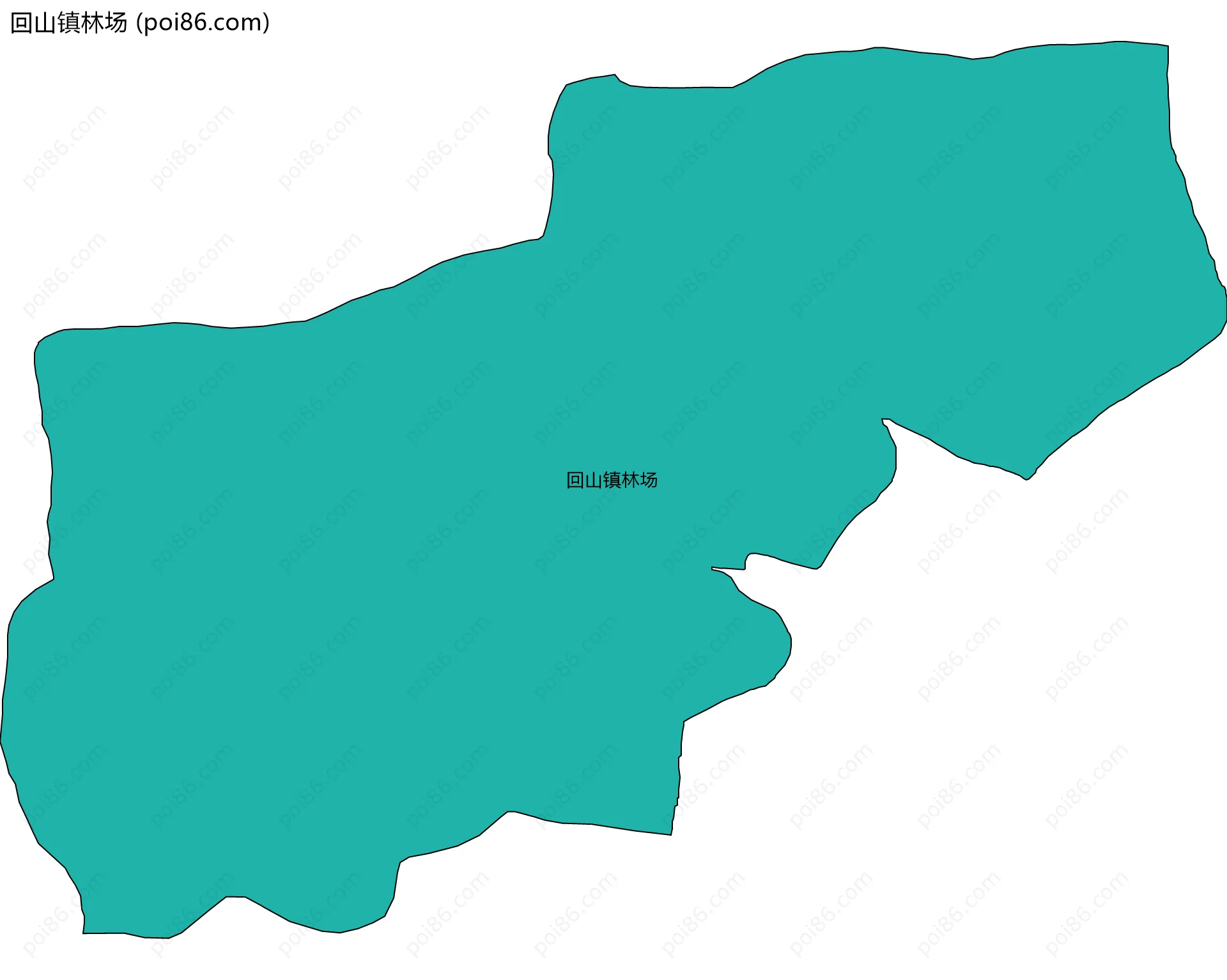 回山镇林场边界地图