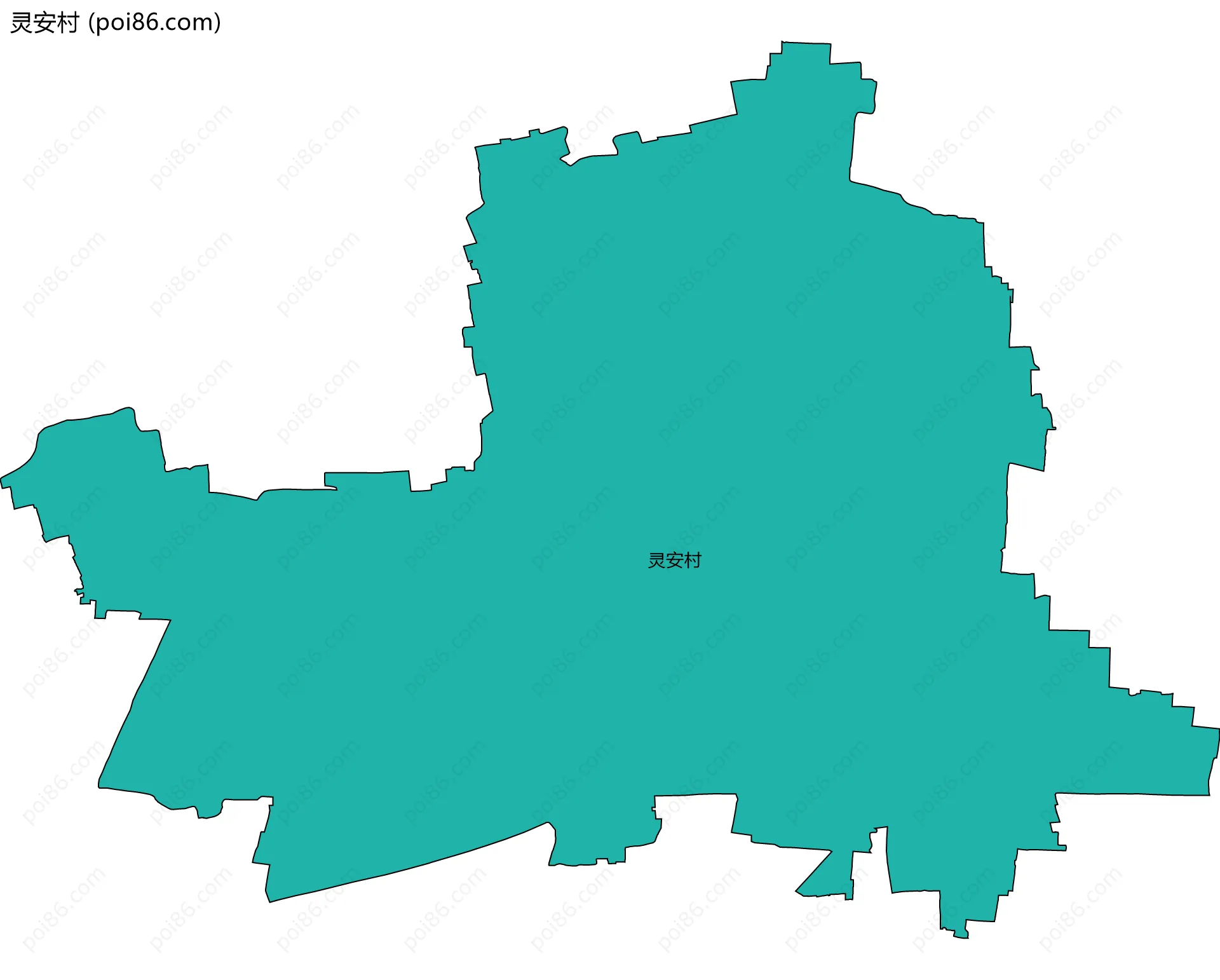 灵安村边界地图