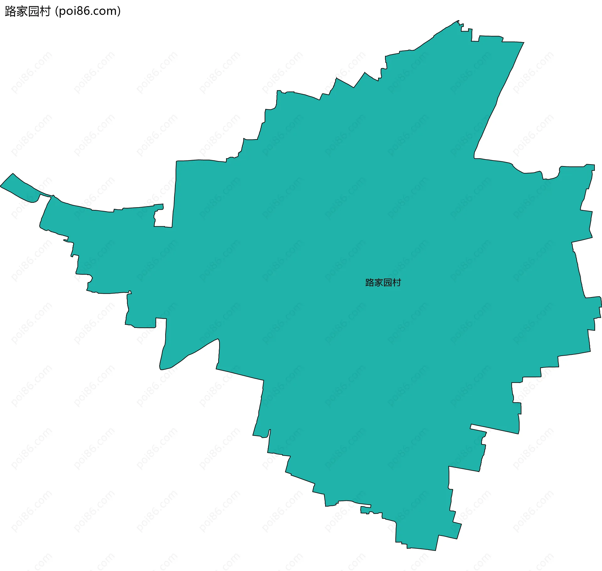 路家园村边界地图