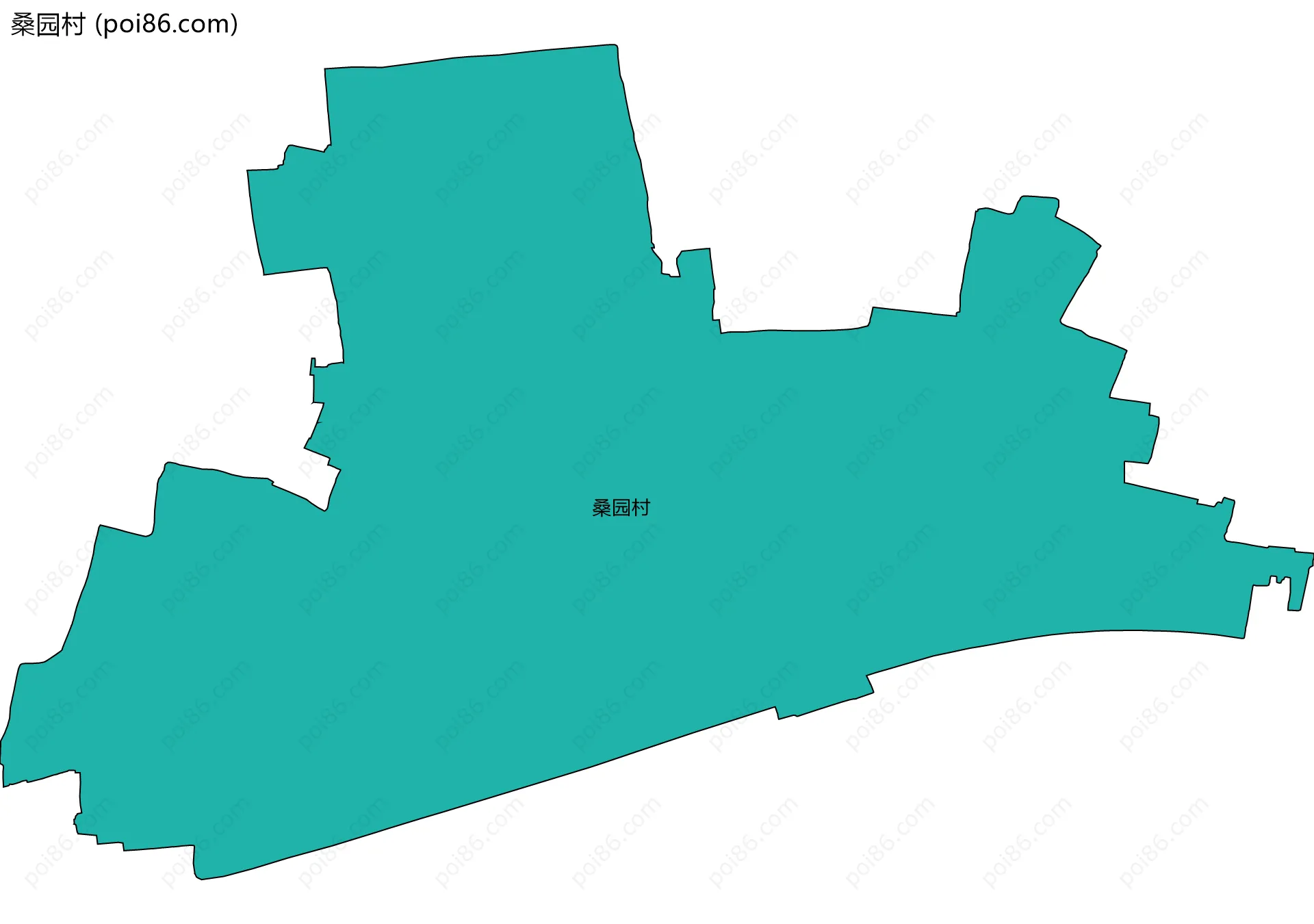桑园村边界地图