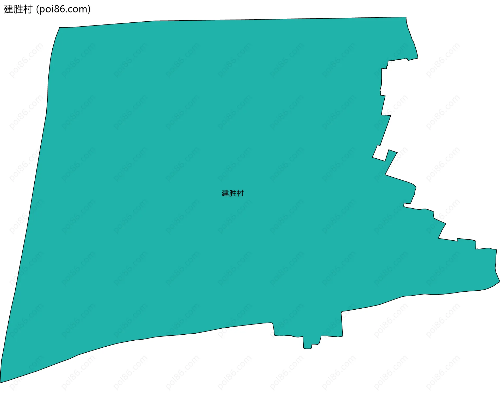 建胜村边界地图