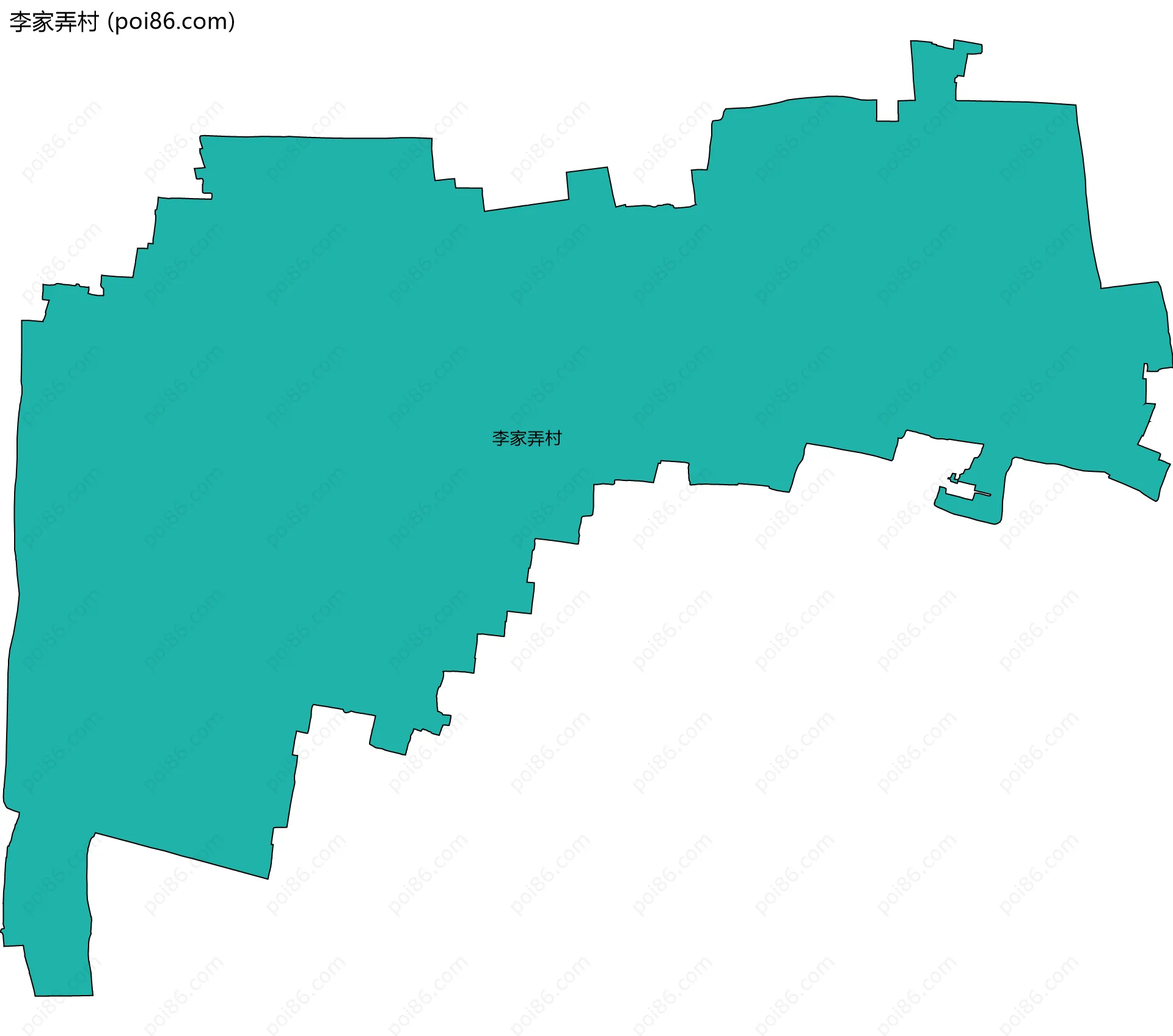 李家弄村边界地图