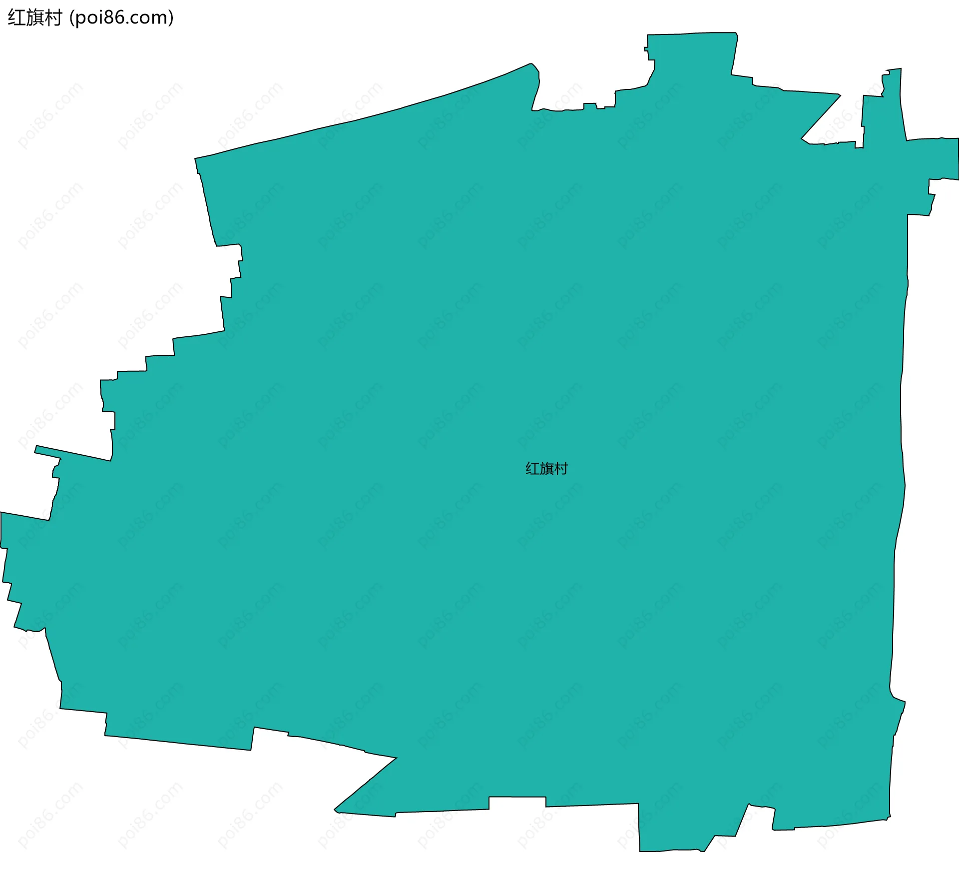 红旗村边界地图