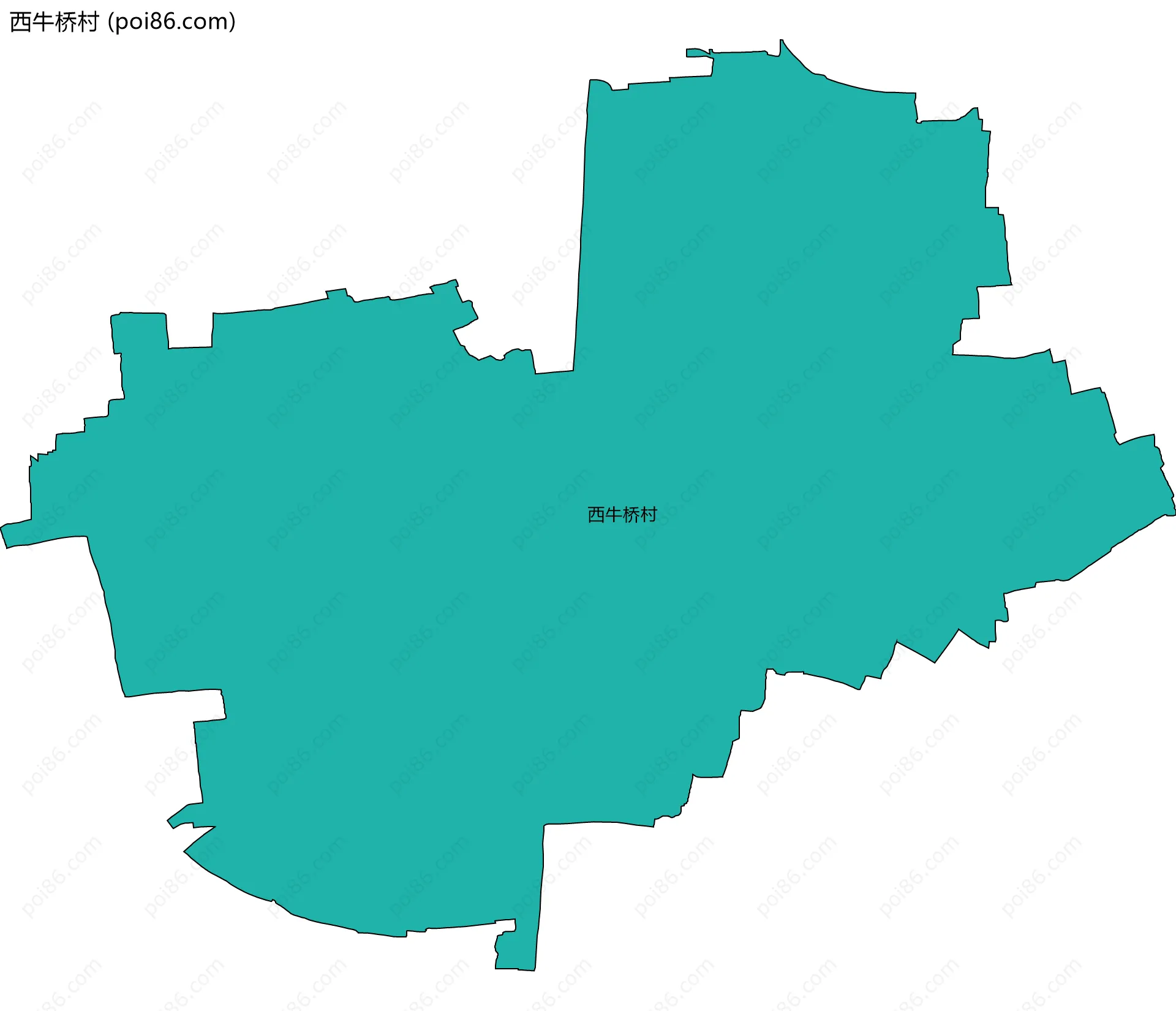 西牛桥村边界地图