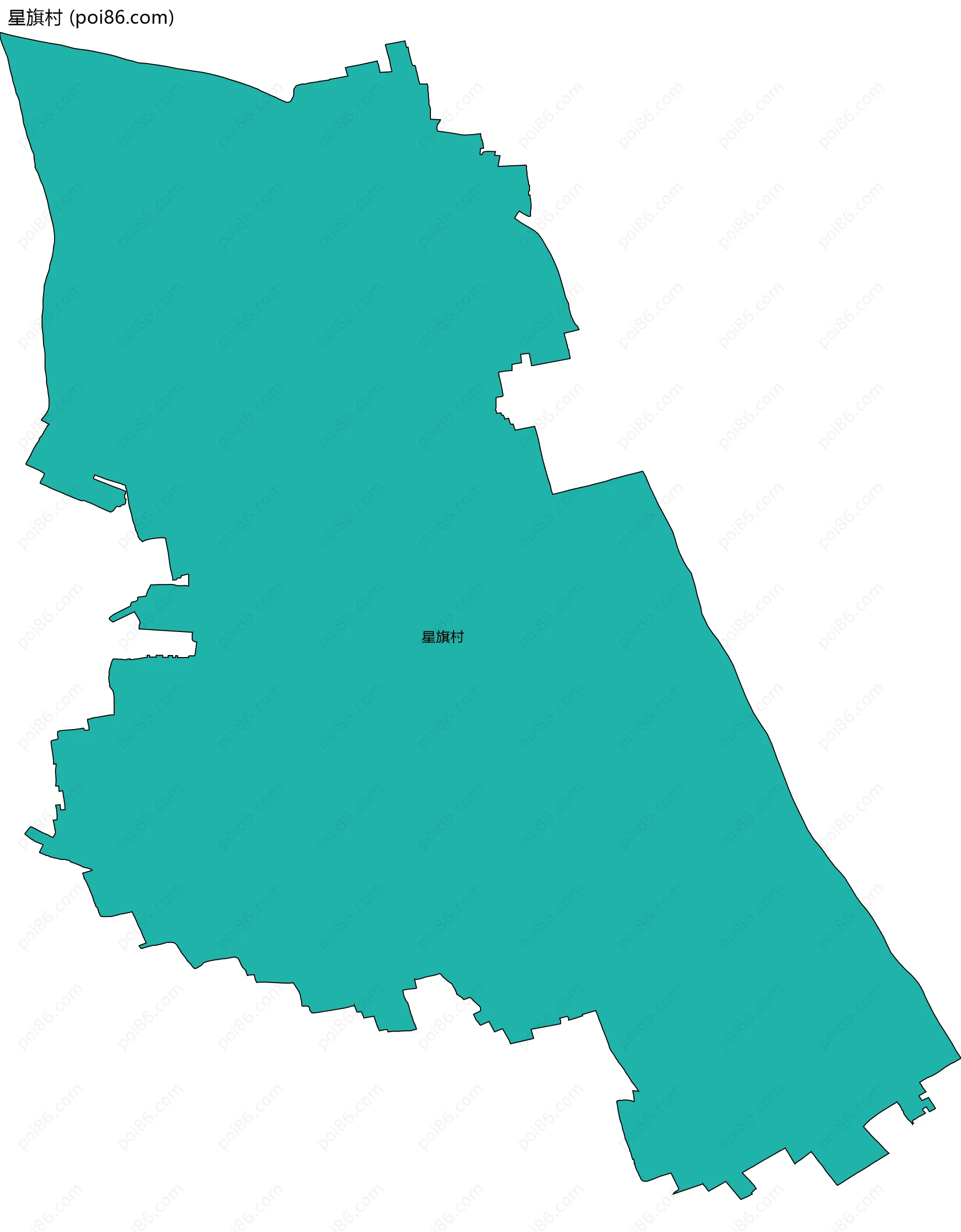 星旗村边界地图