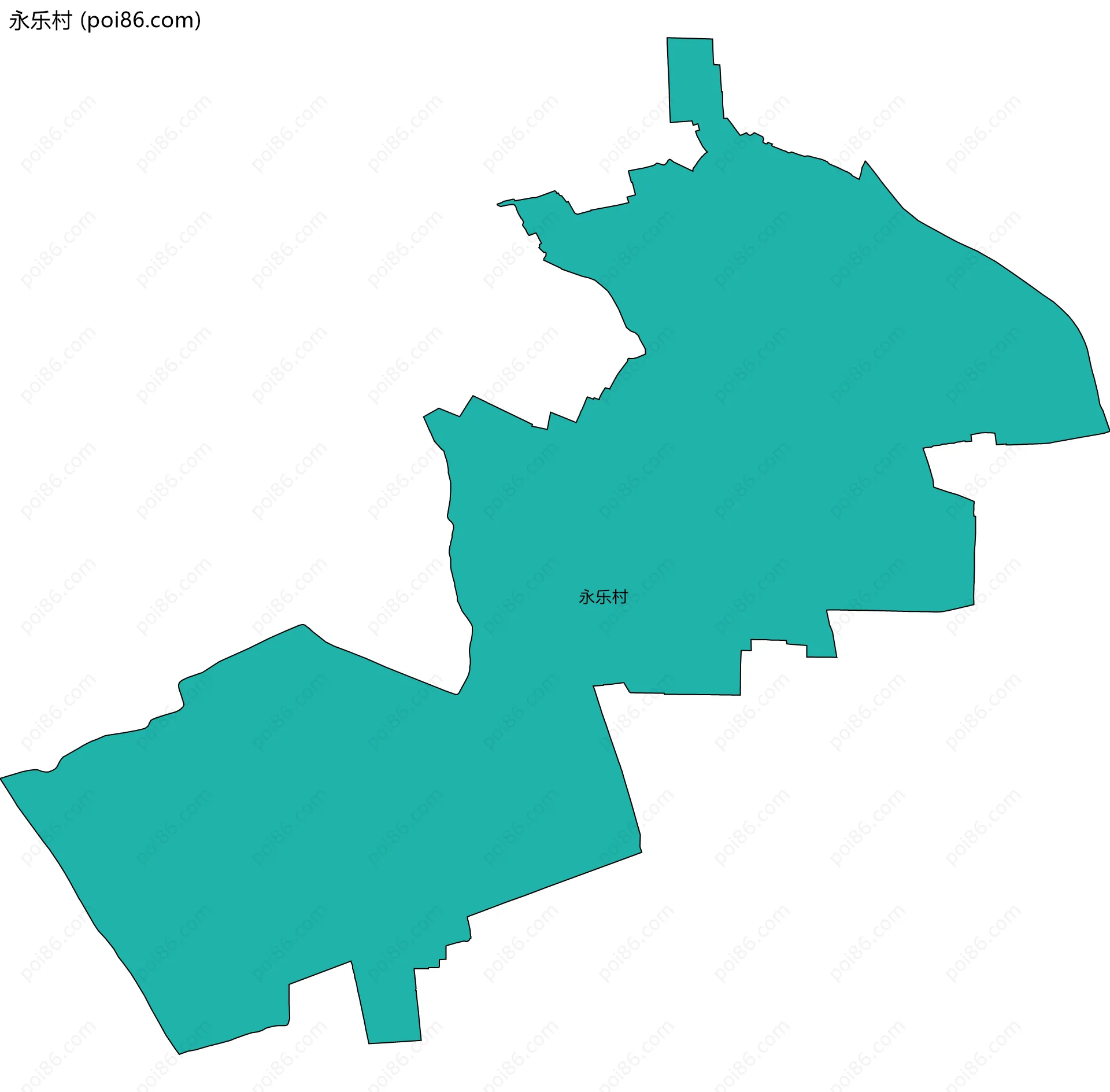 永乐村边界地图