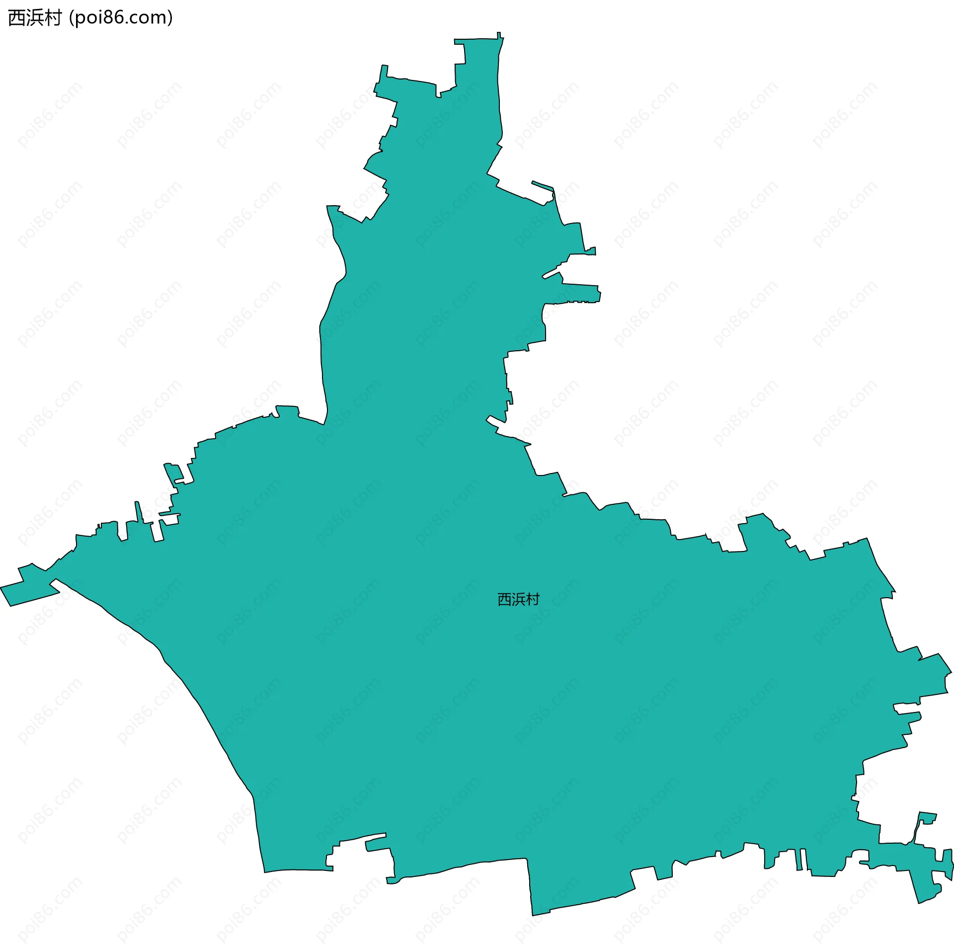 西浜村边界地图