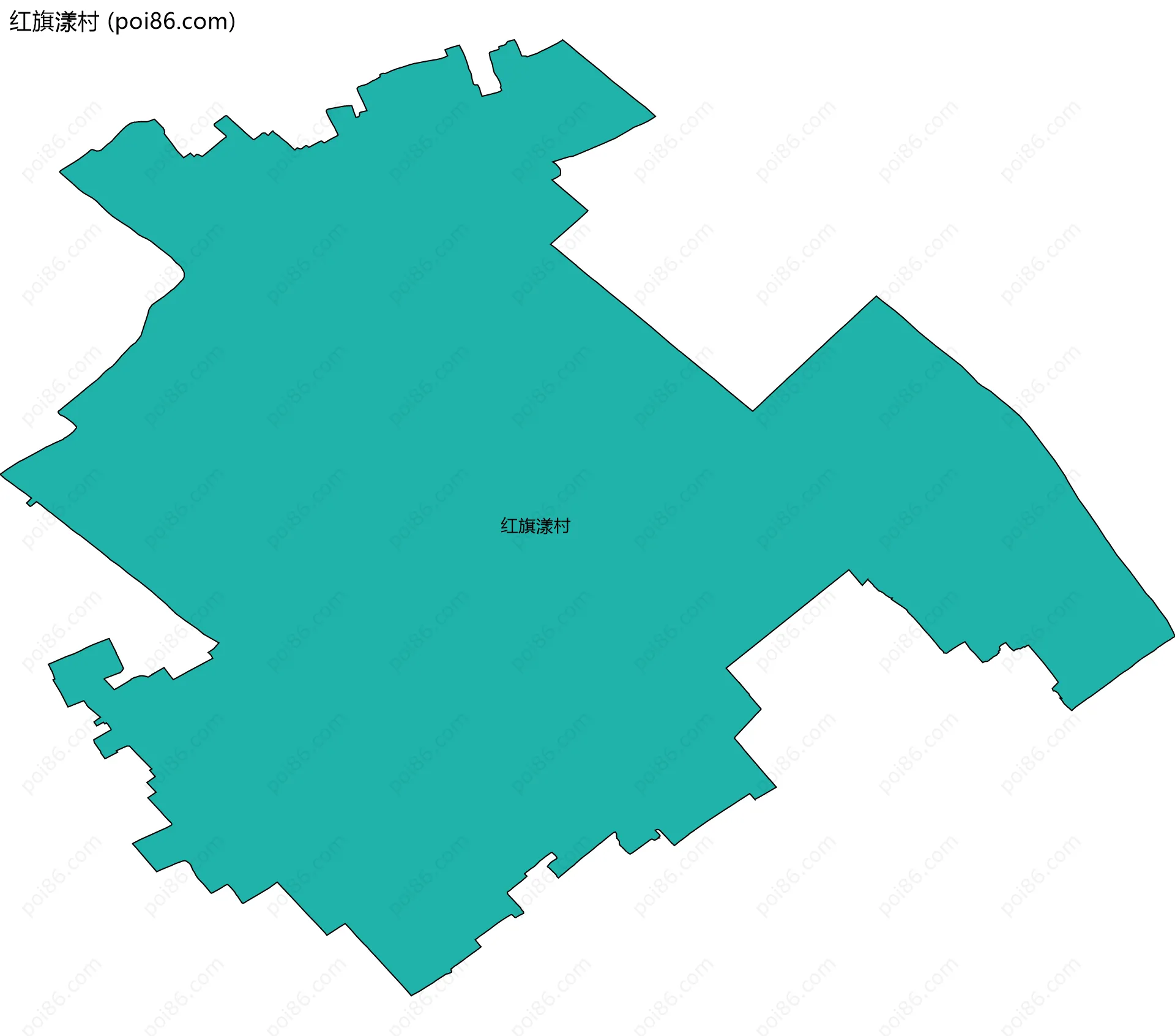 红旗漾村边界地图