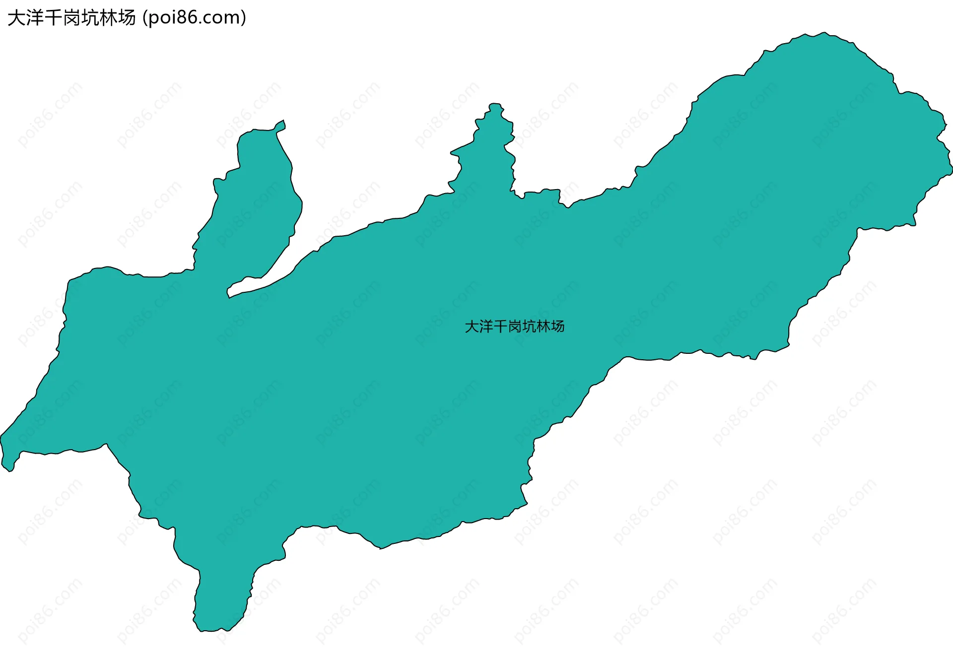 大洋千岗坑林场边界地图