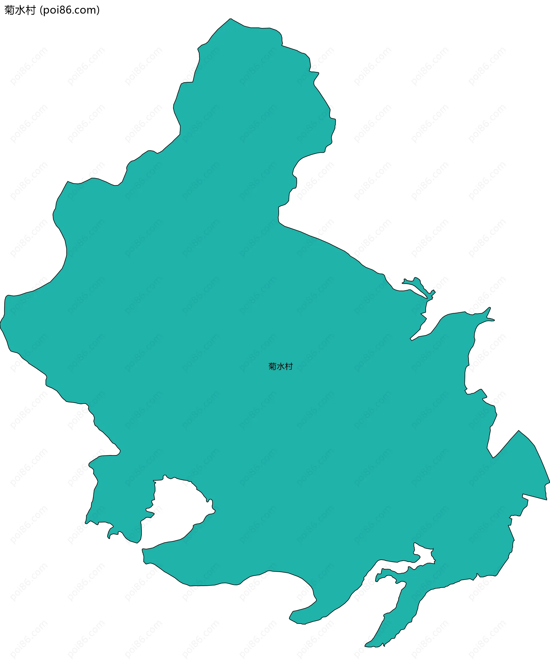 菊水村边界地图