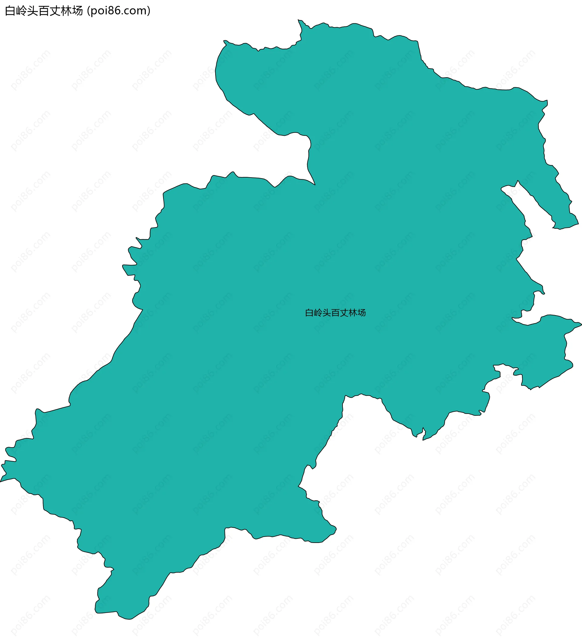白岭头百丈林场边界地图