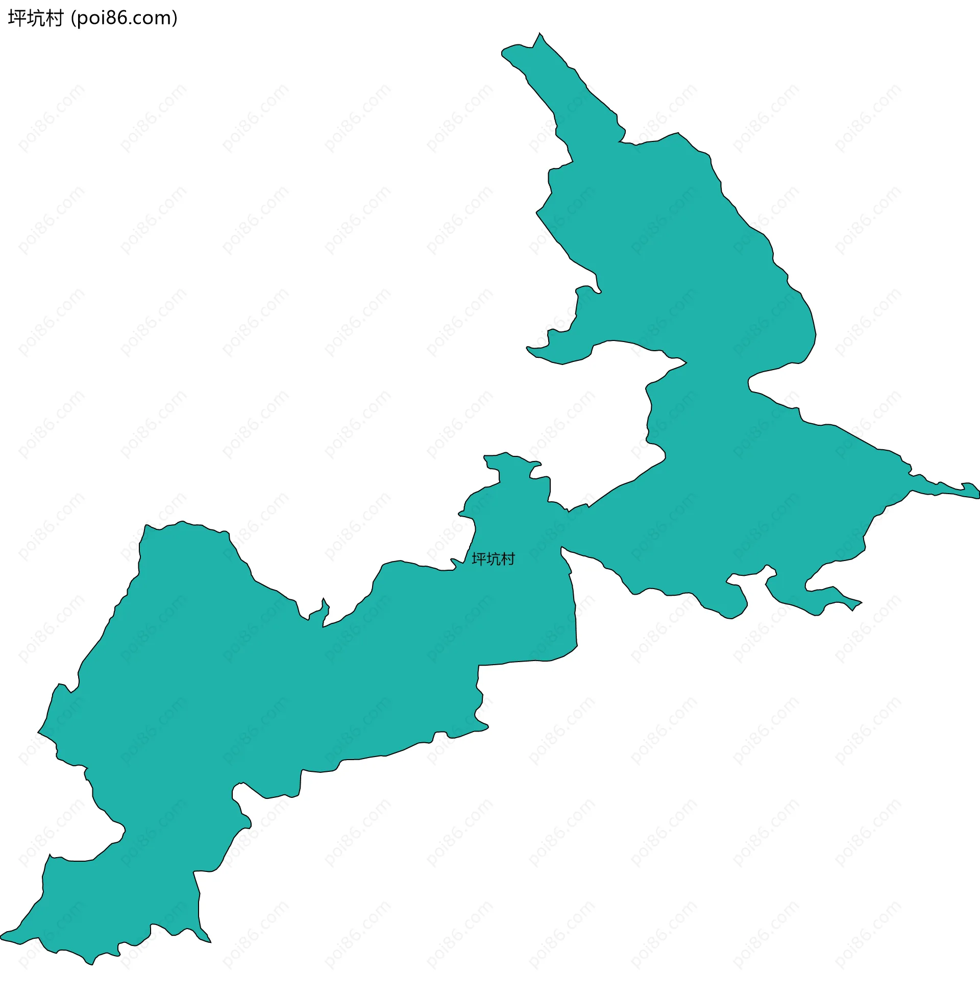 坪坑村边界地图