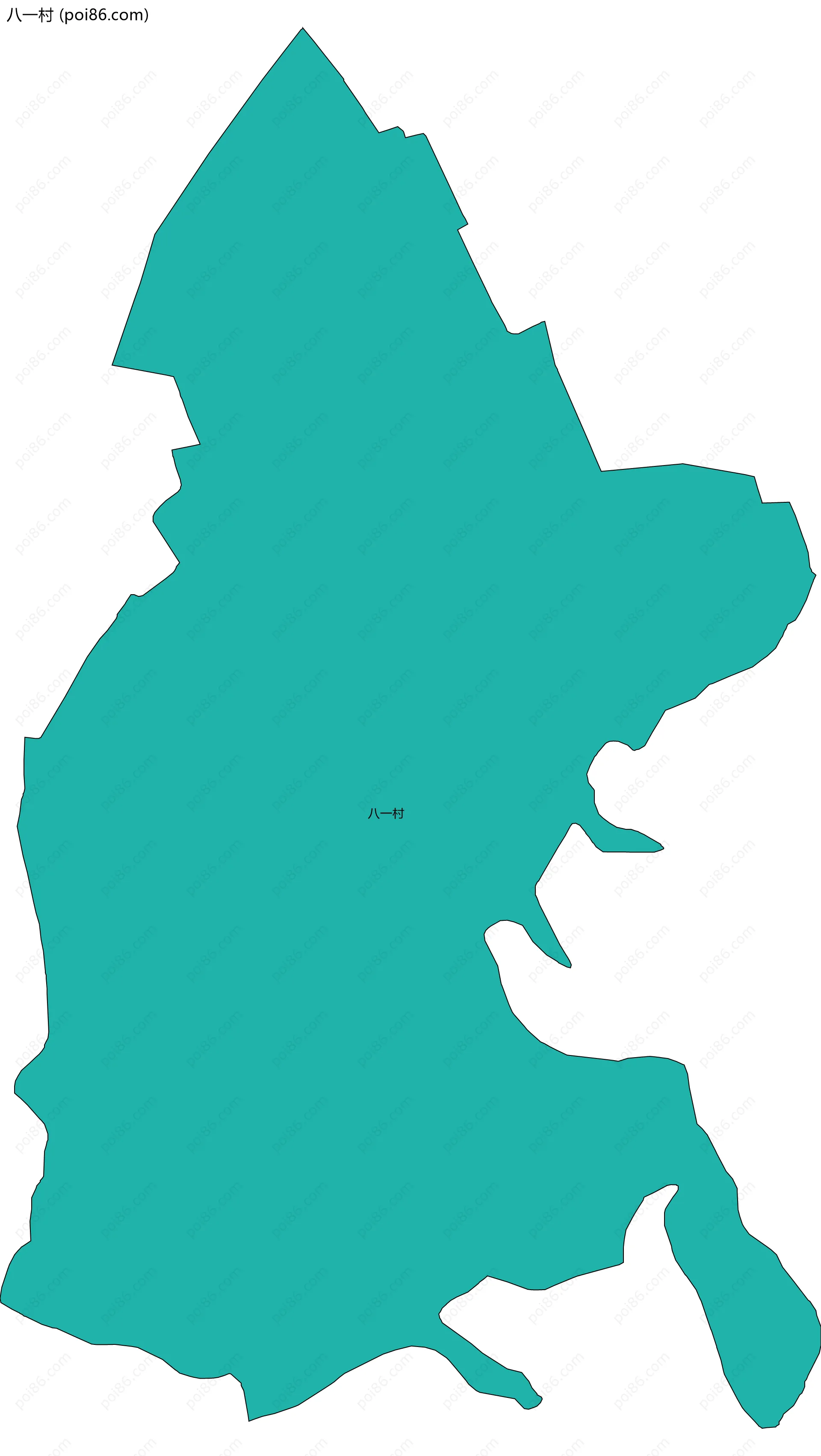 八一村边界地图