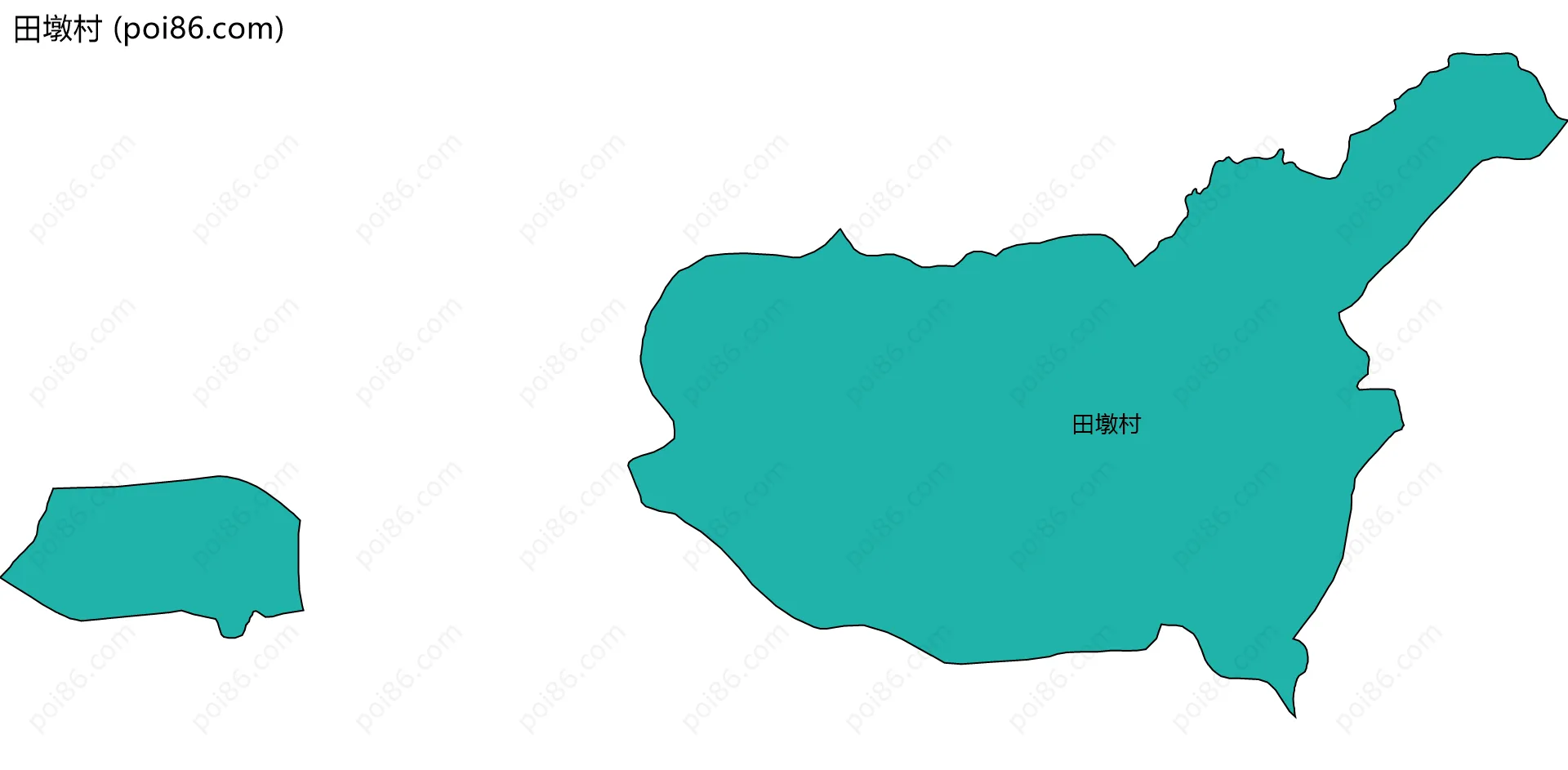 田墩村边界地图