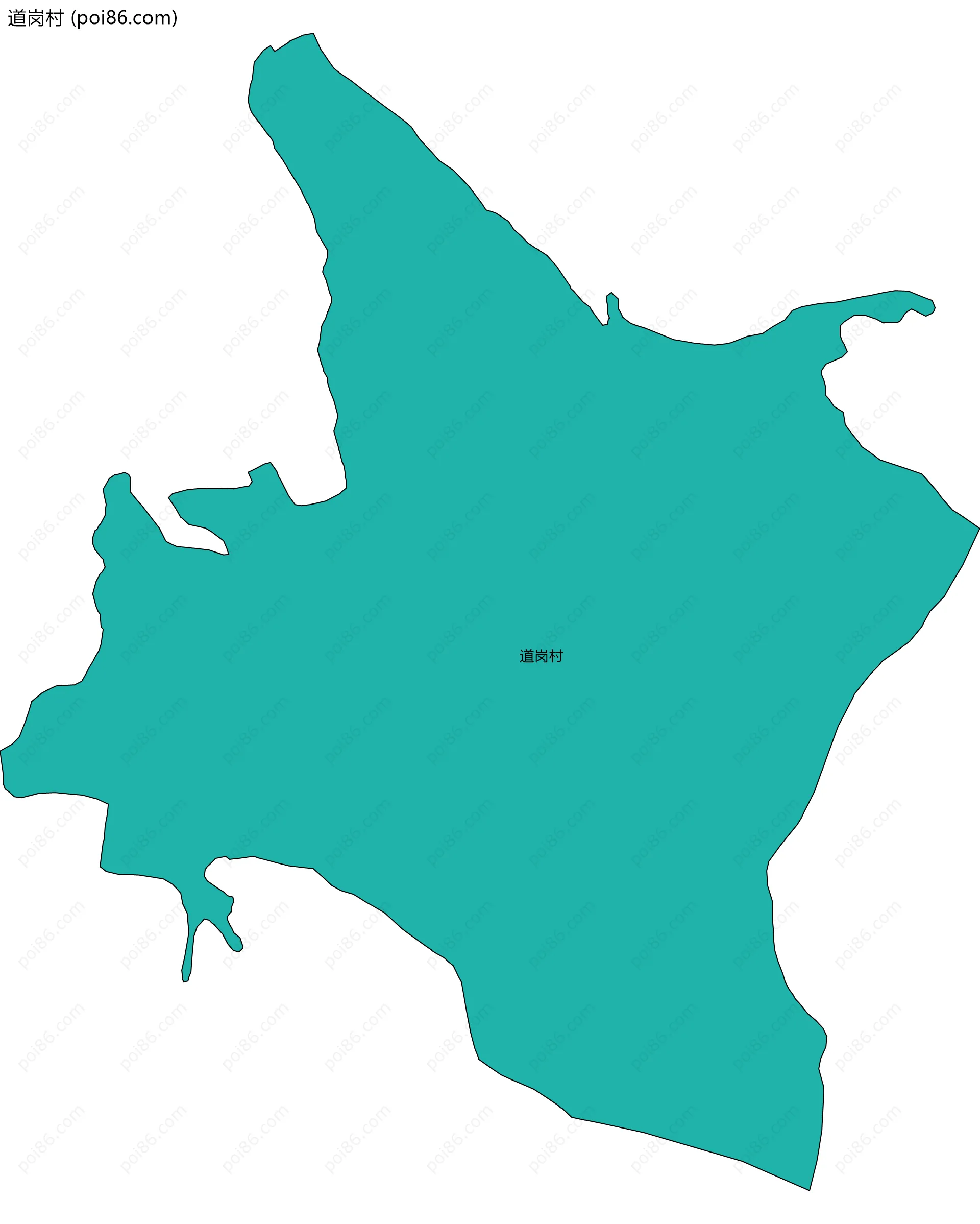 道岗村边界地图
