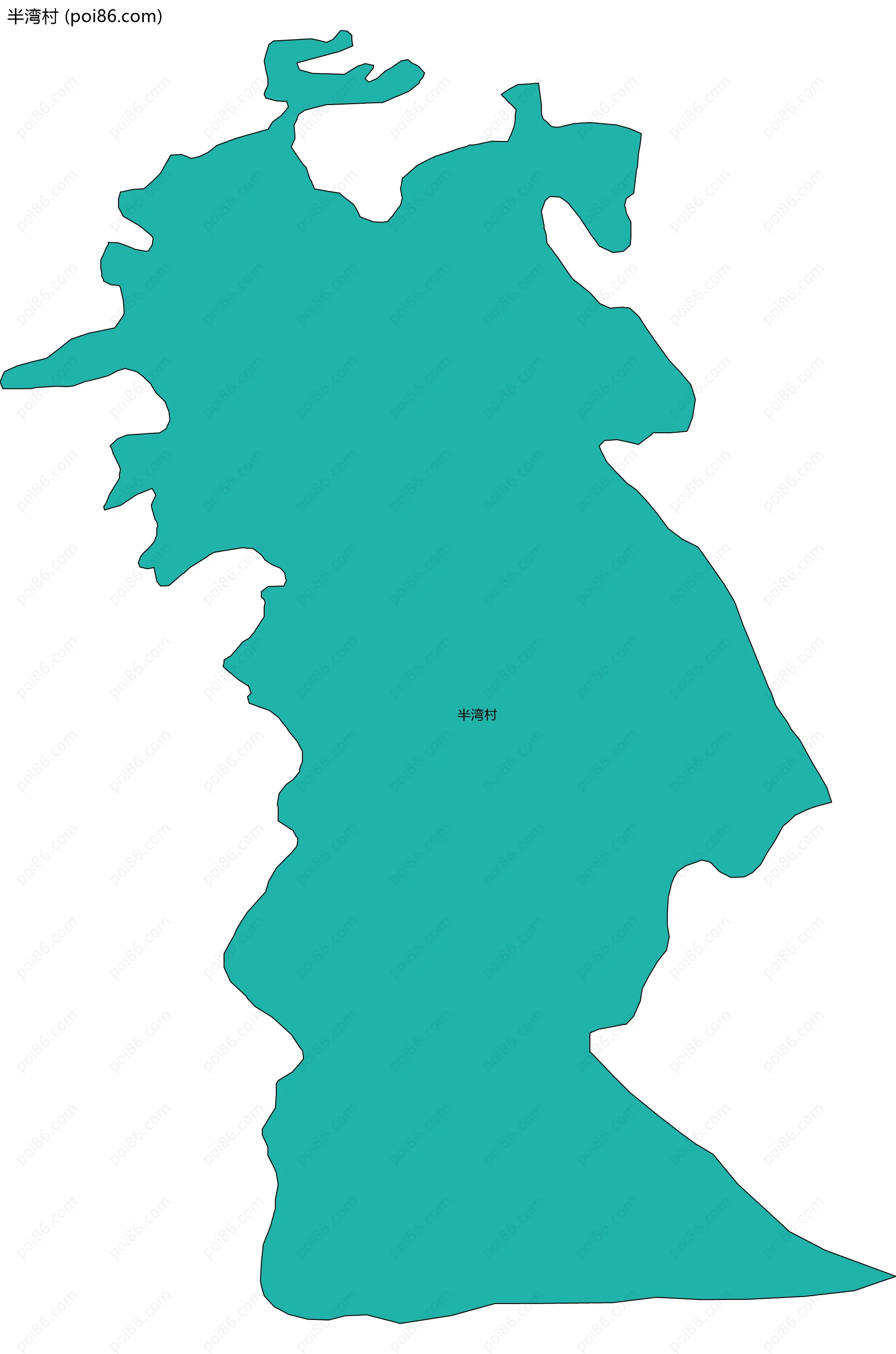 半湾村边界地图