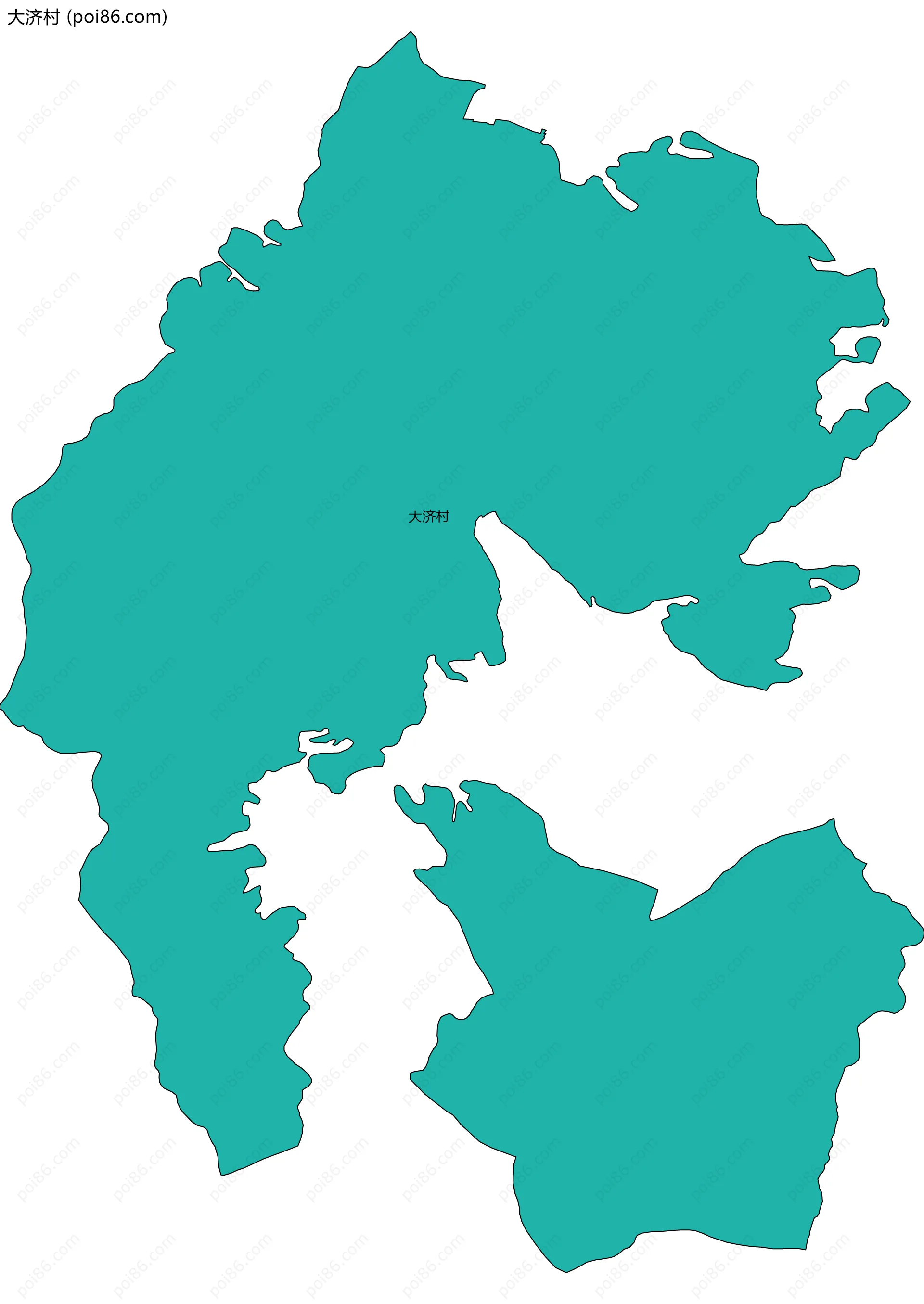 大济村边界地图
