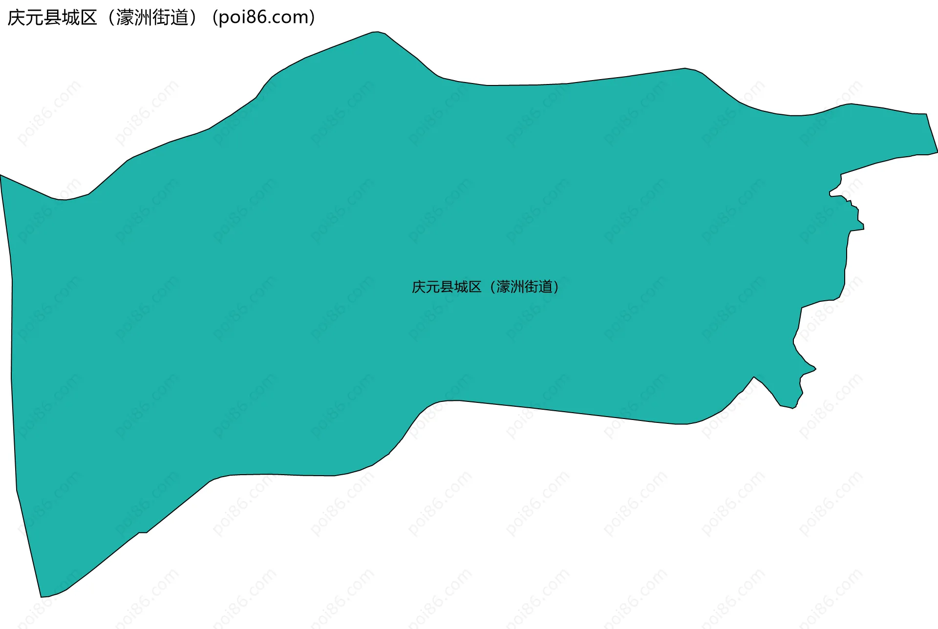 庆元县城区（濛洲街道）边界地图