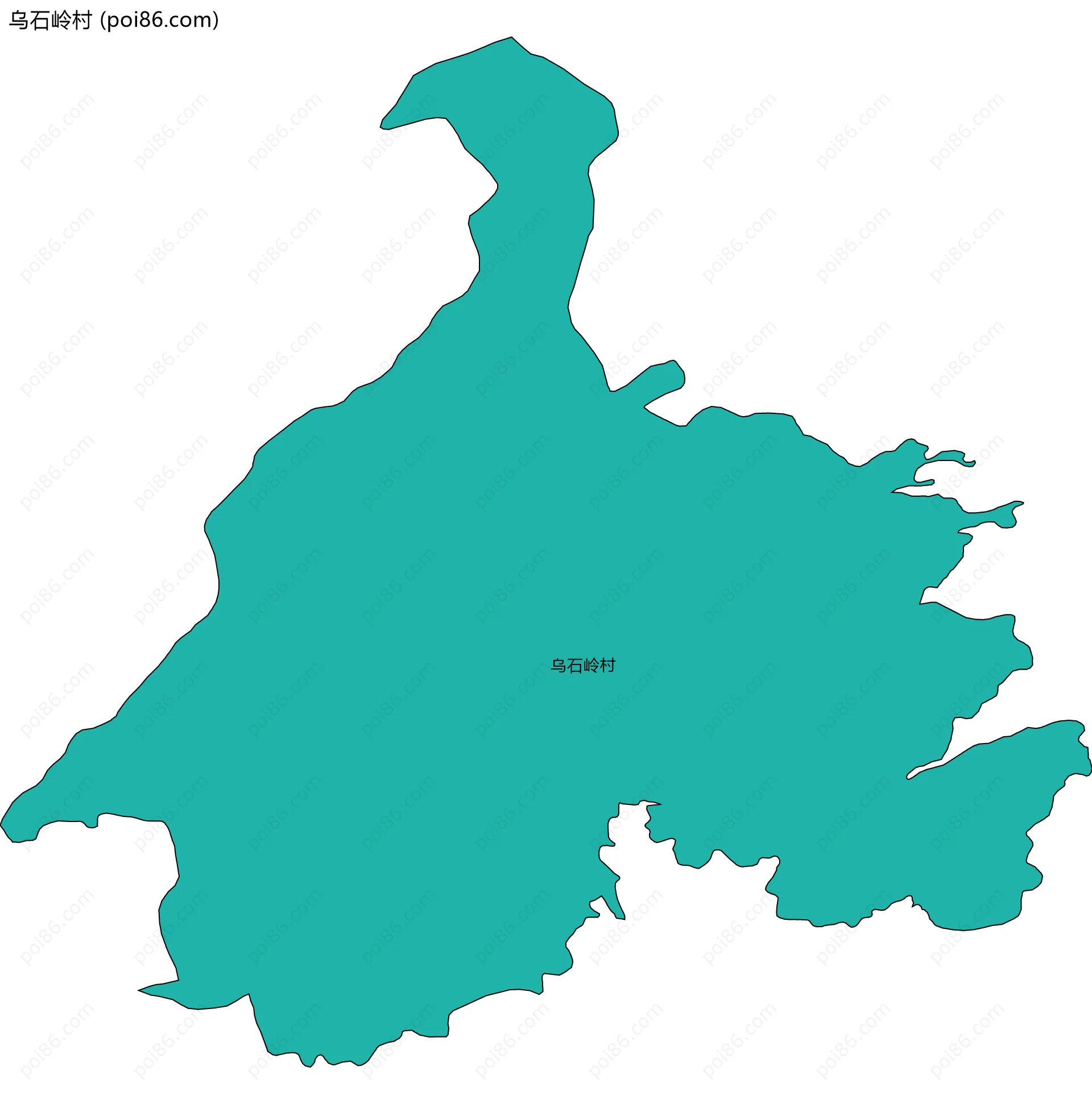 乌石岭村边界地图
