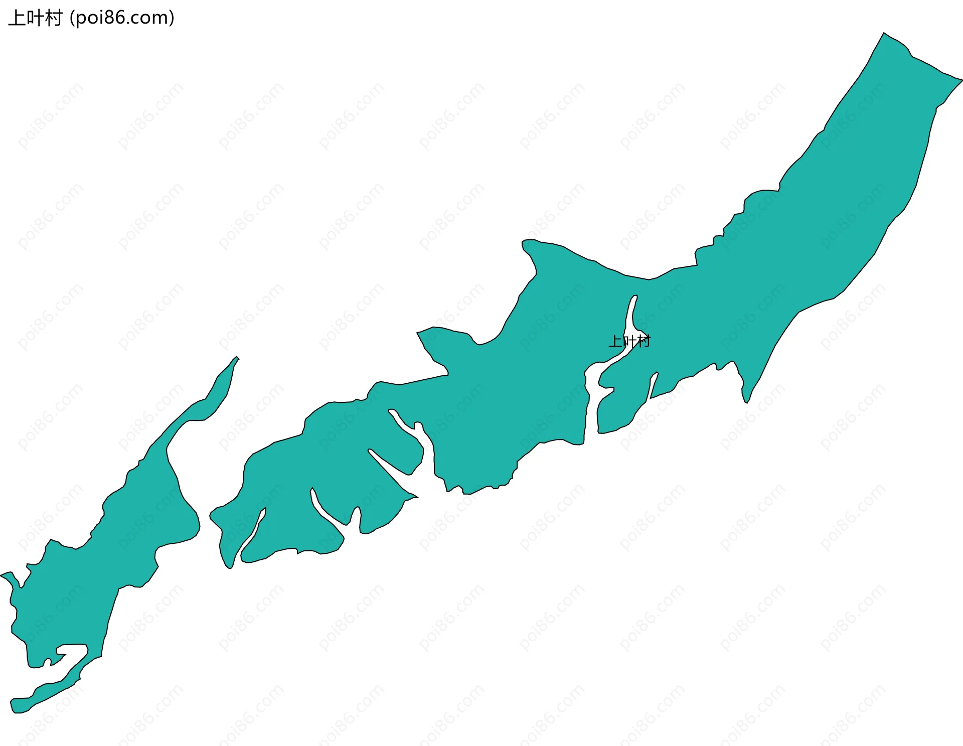 上叶村边界地图