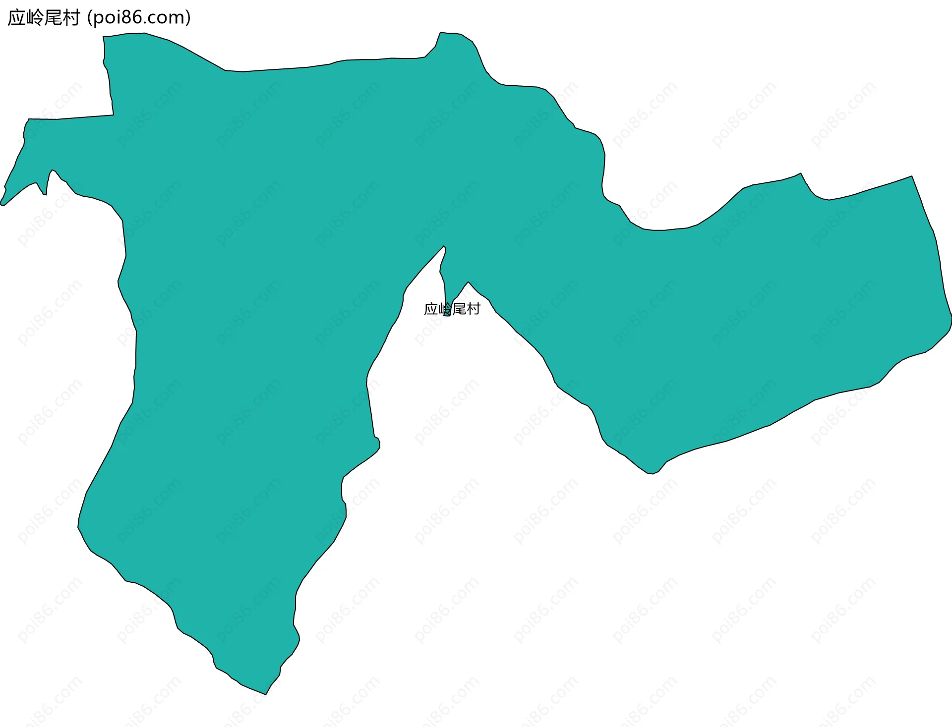 应岭尾村边界地图