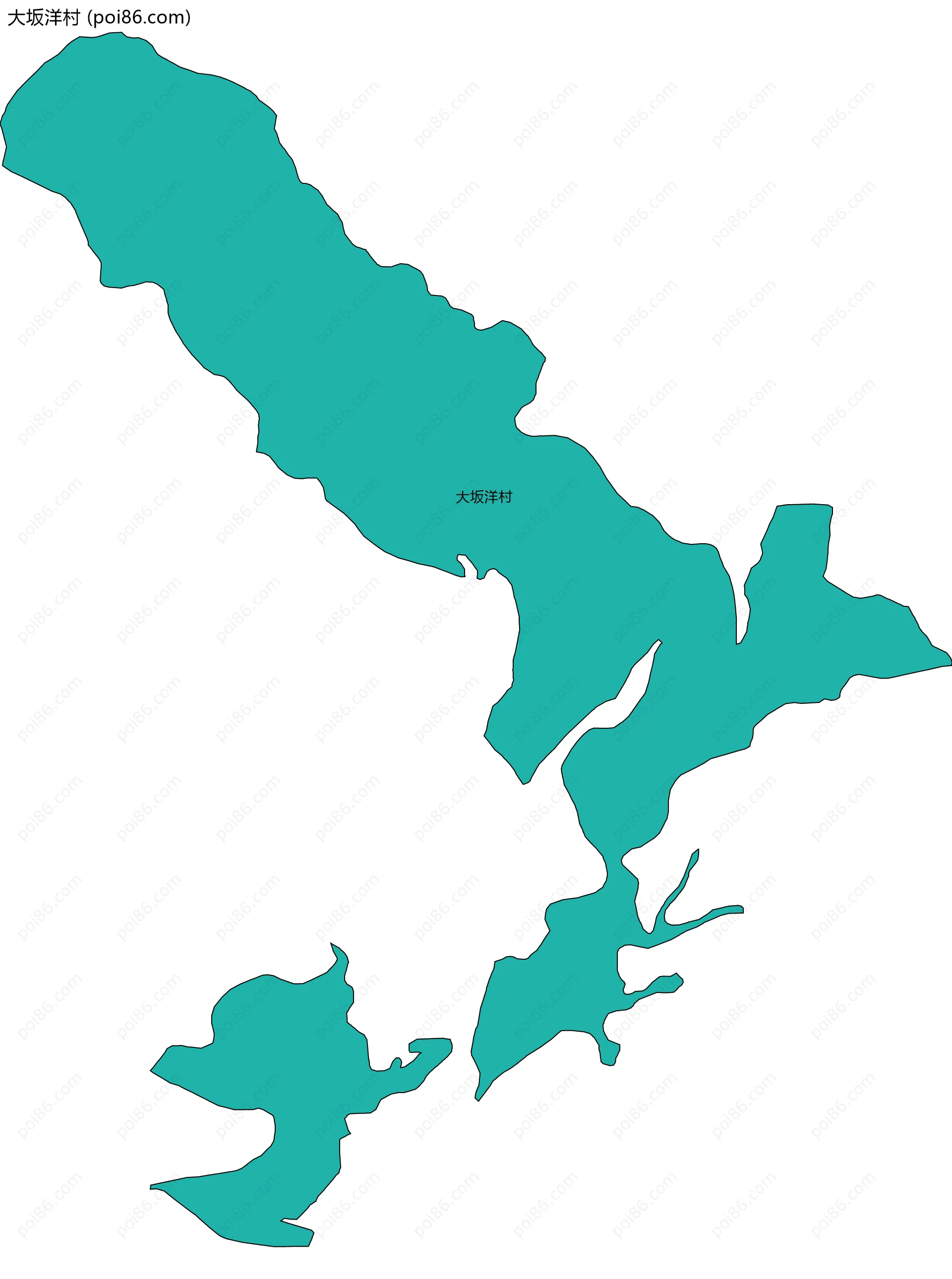大坂洋村边界地图