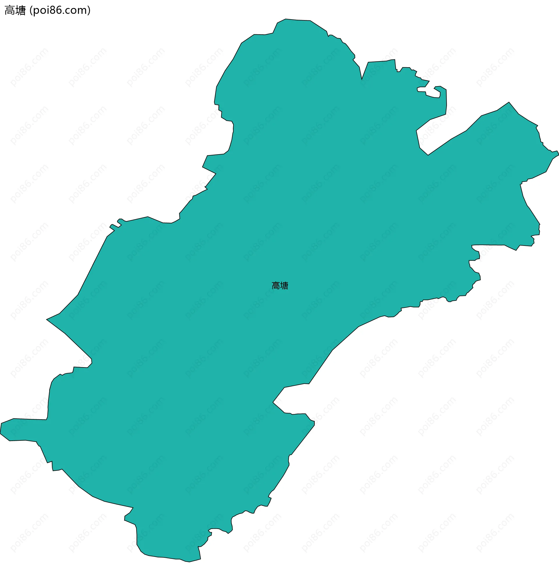 高塘边界地图
