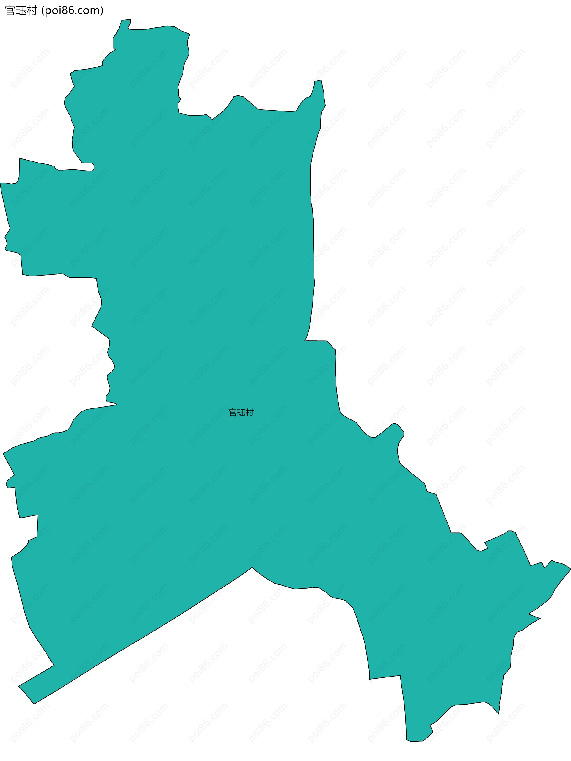 官珏村边界地图