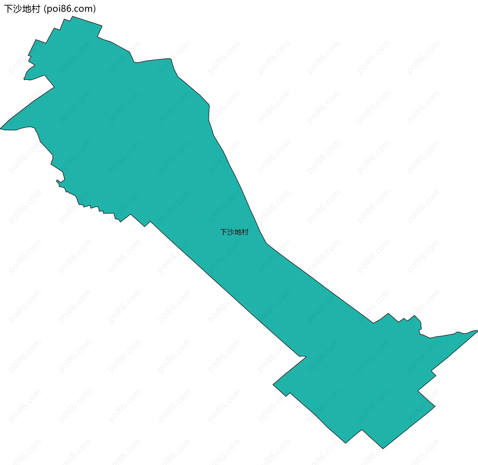 下沙地村边界地图
