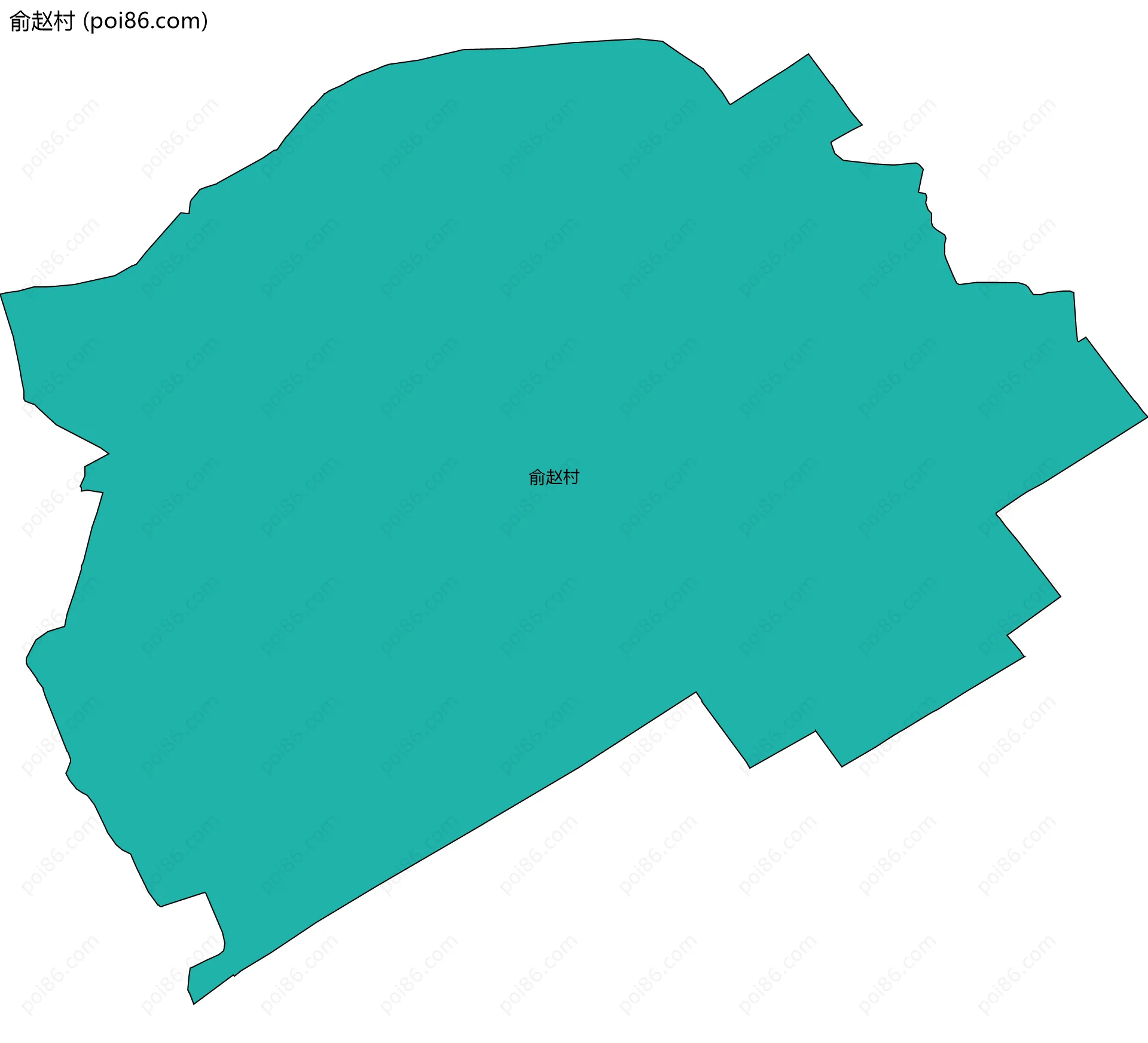 俞赵村边界地图