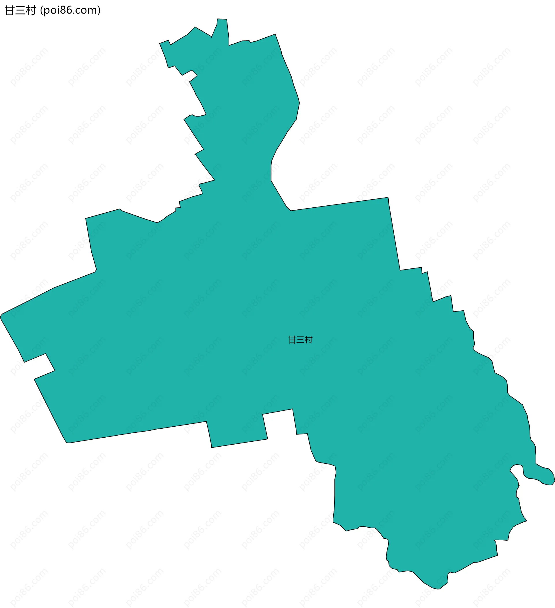 甘三村边界地图