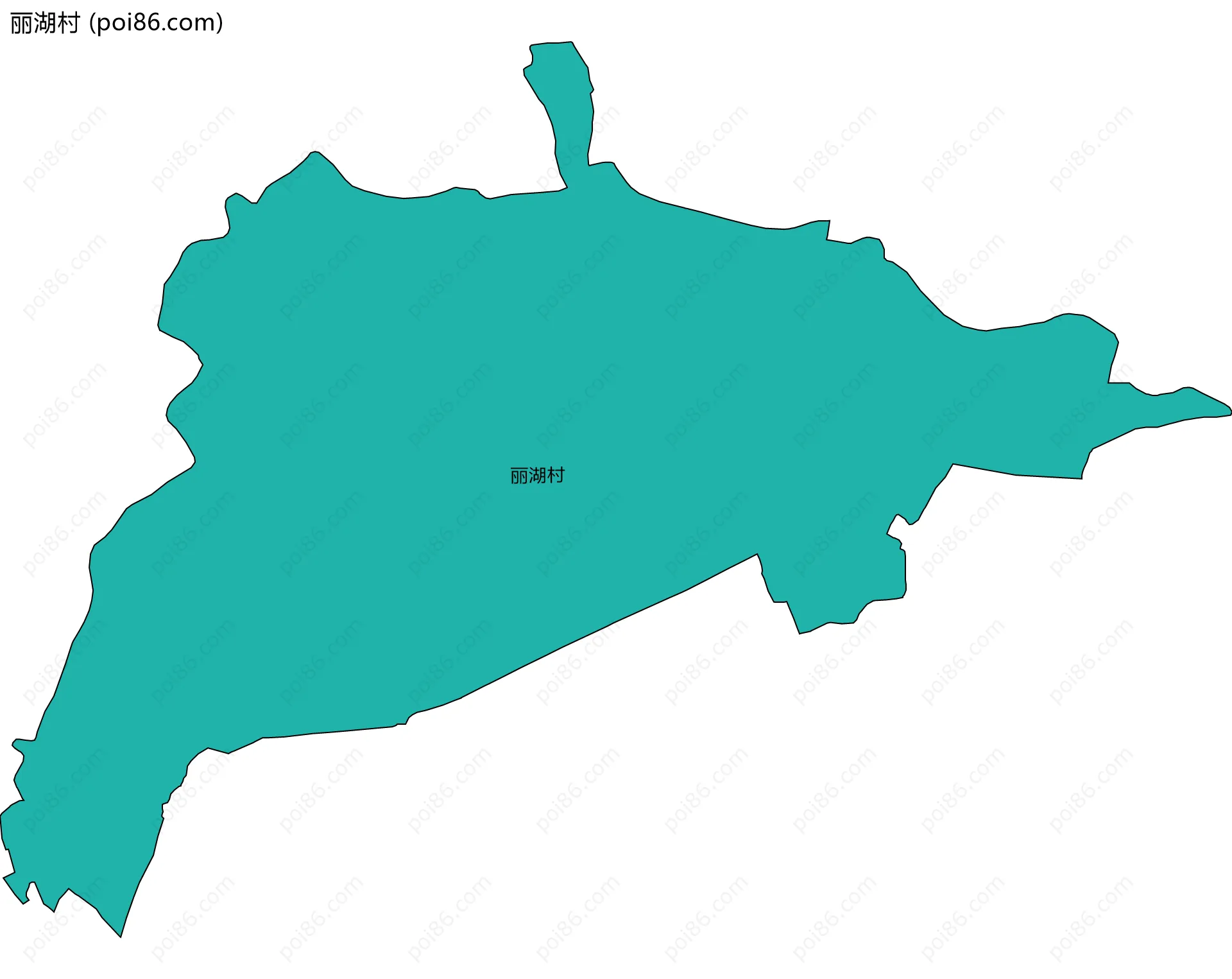 丽湖村边界地图