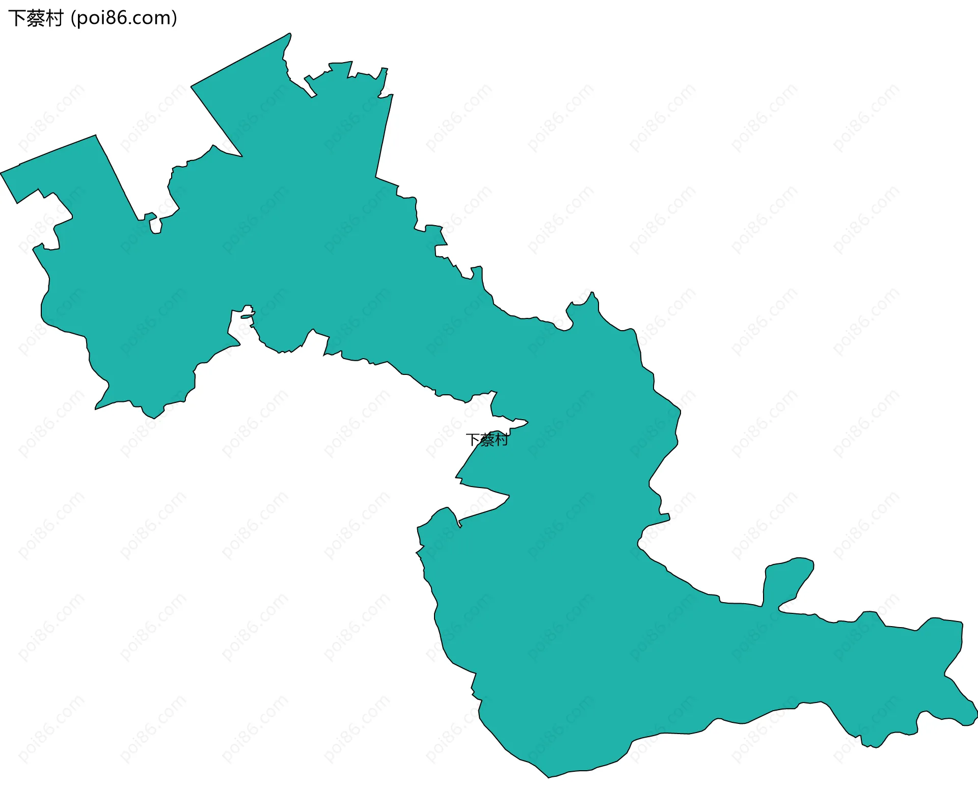 下蔡村边界地图