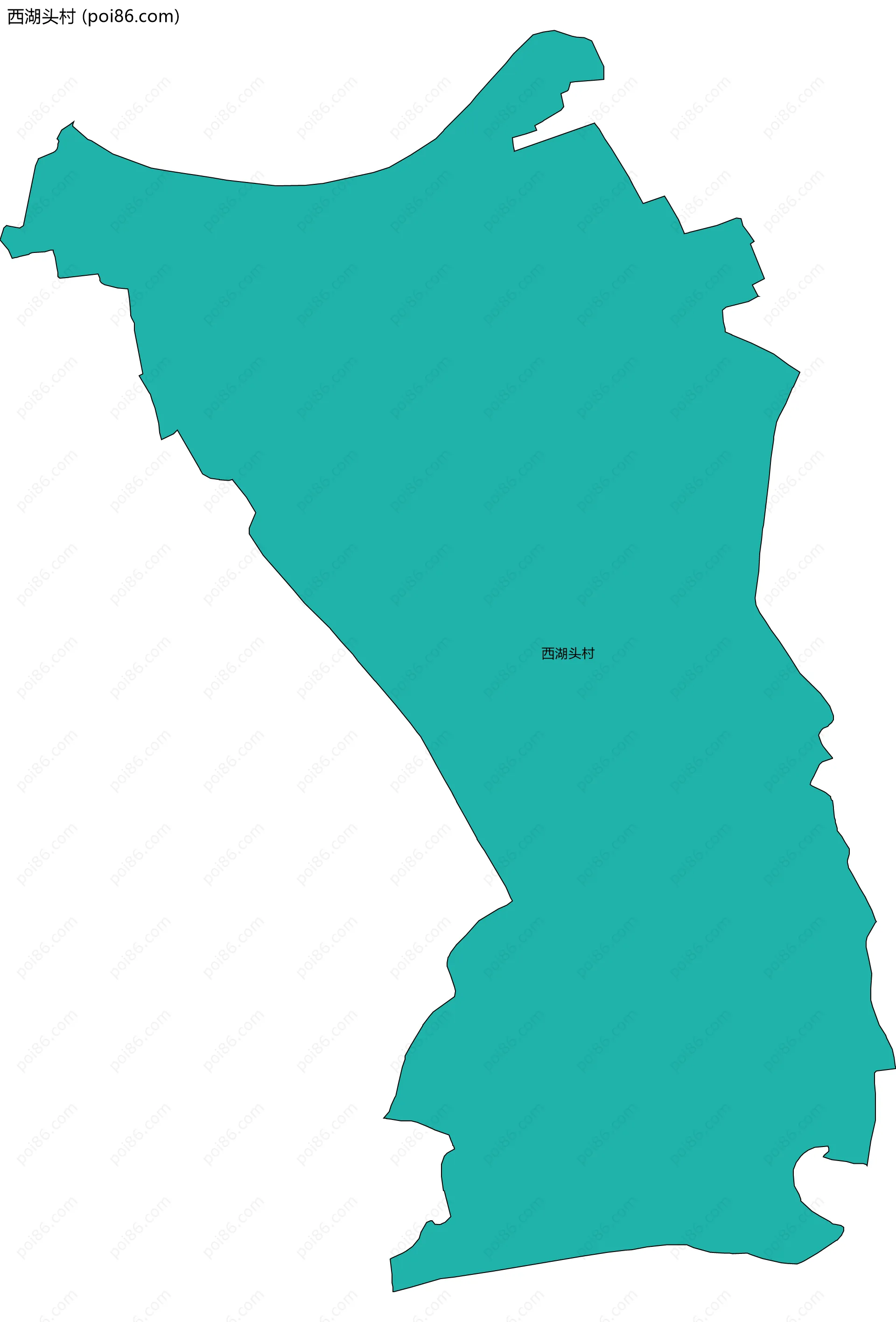 西湖头村边界地图