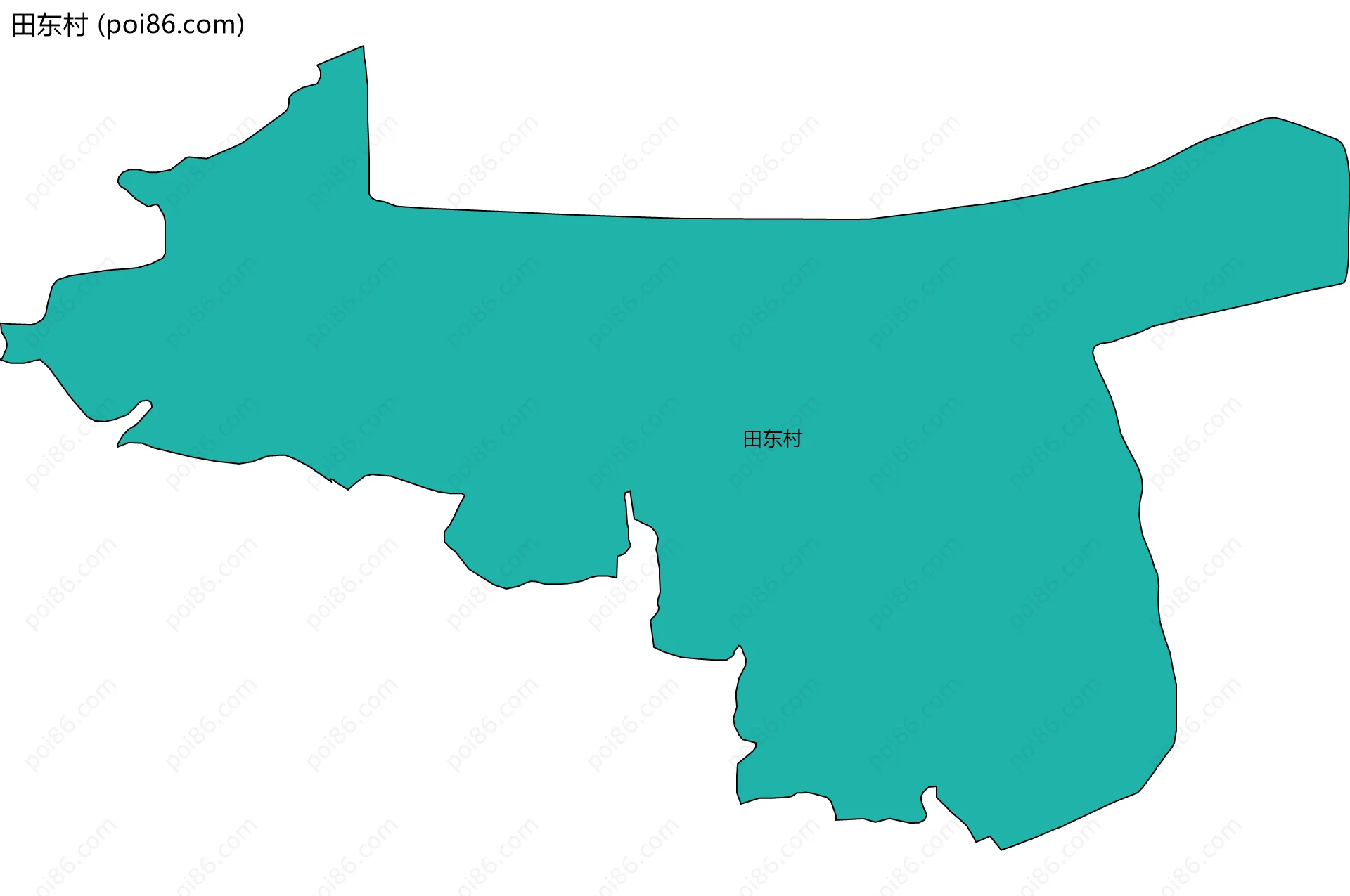 田东村边界地图