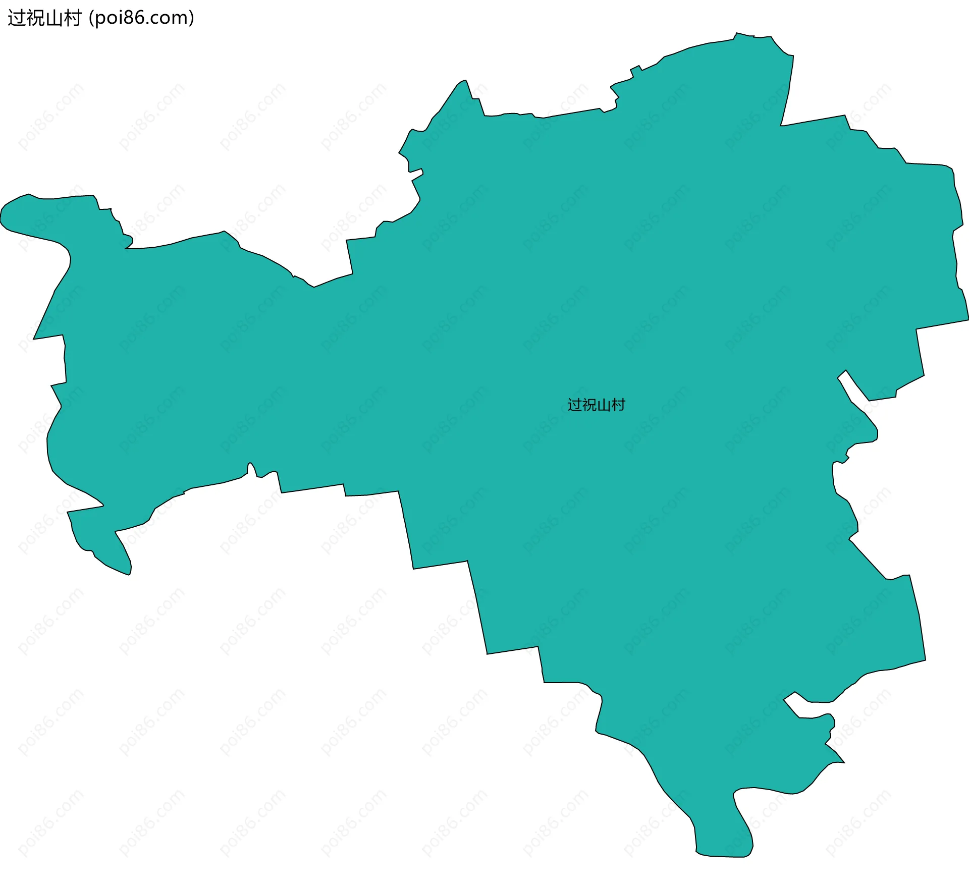 过祝山村边界地图