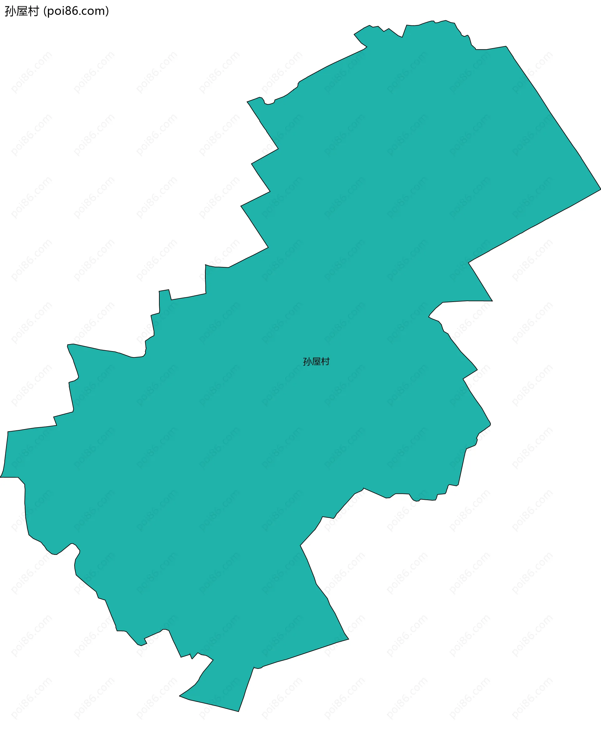 孙屋村边界地图