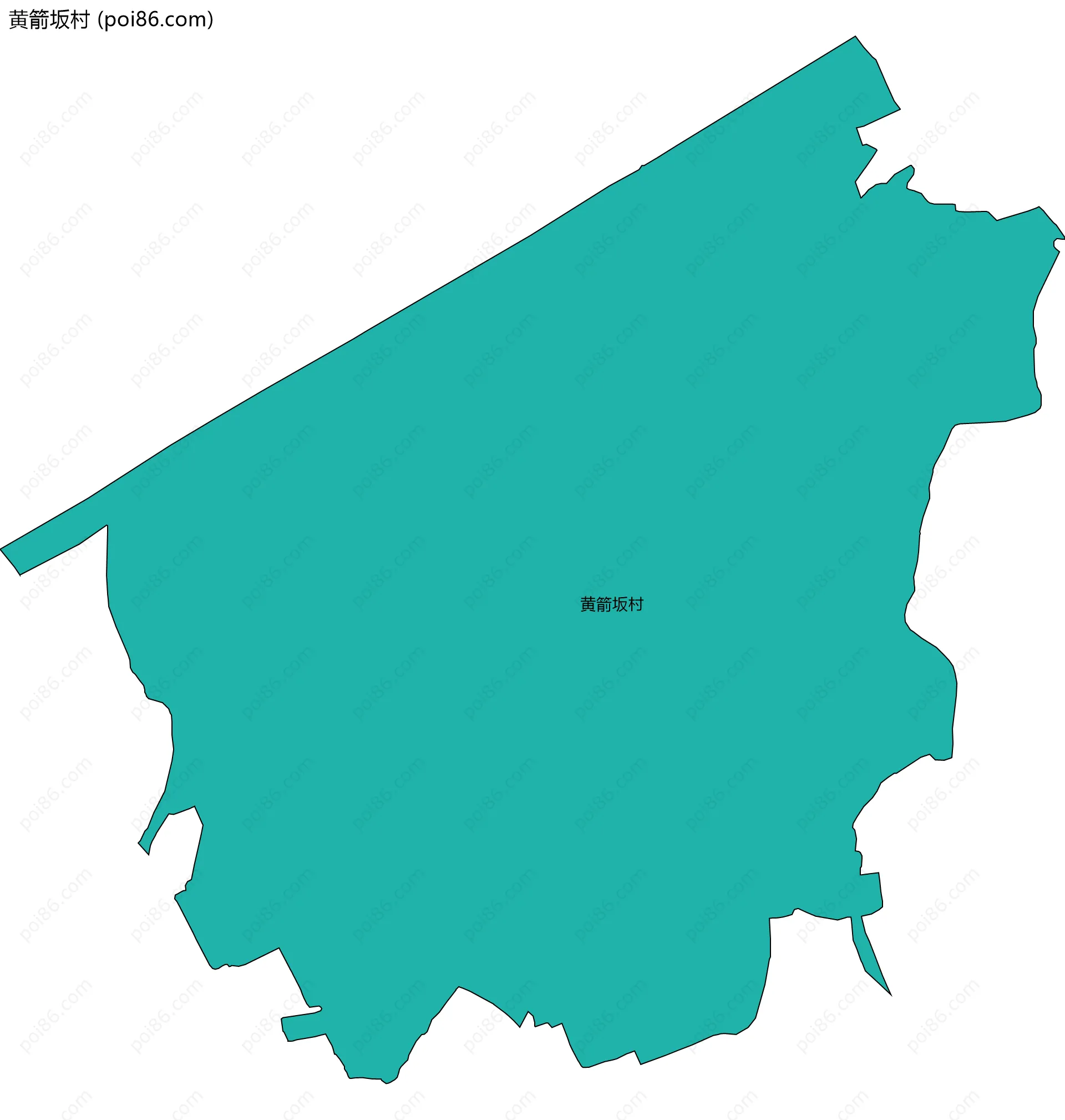 黄箭坂村边界地图
