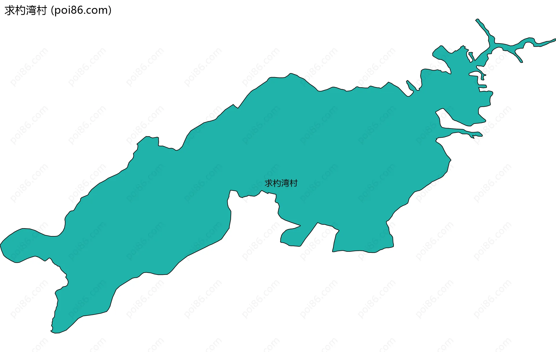 求杓湾村边界地图