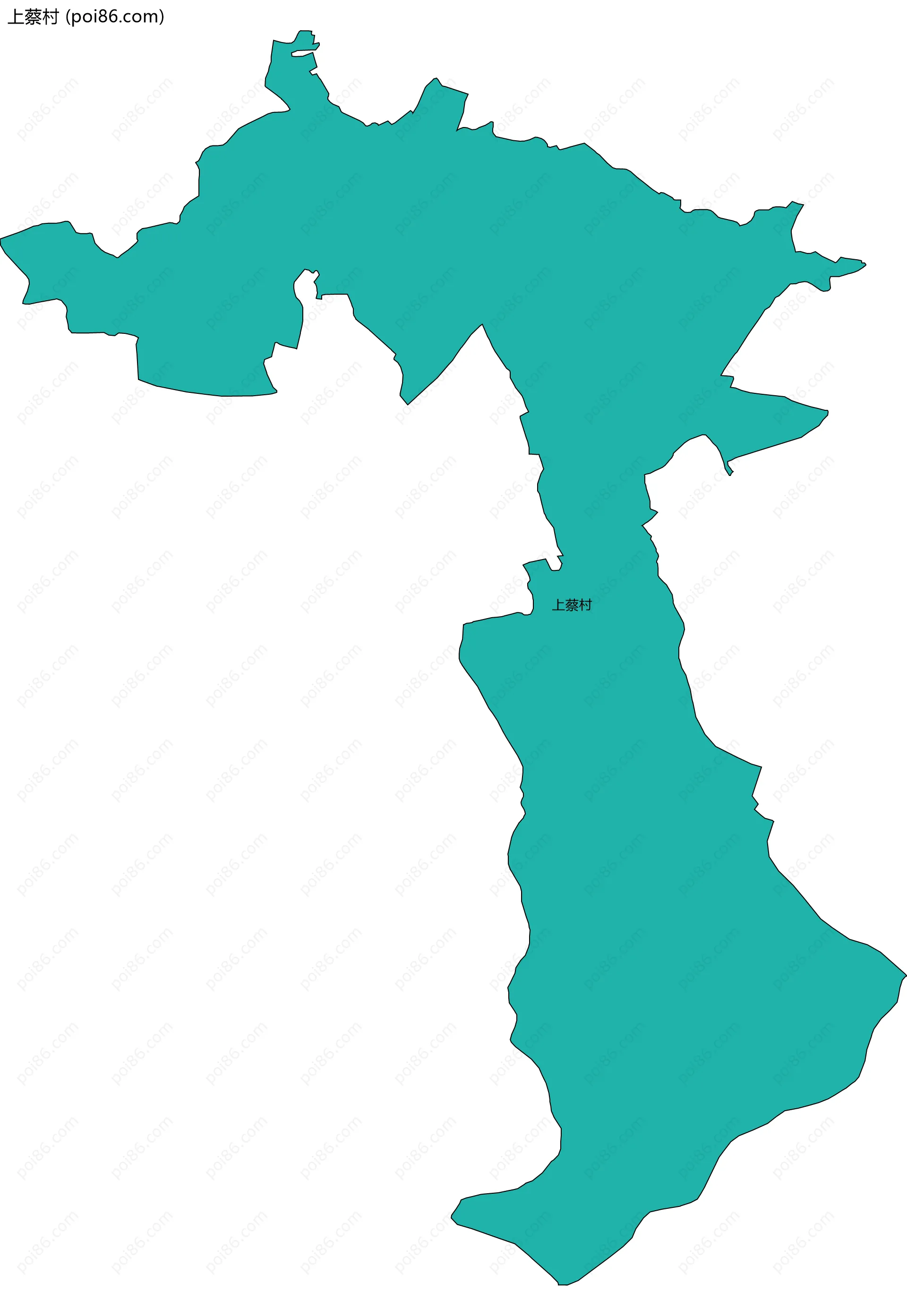 上蔡村边界地图