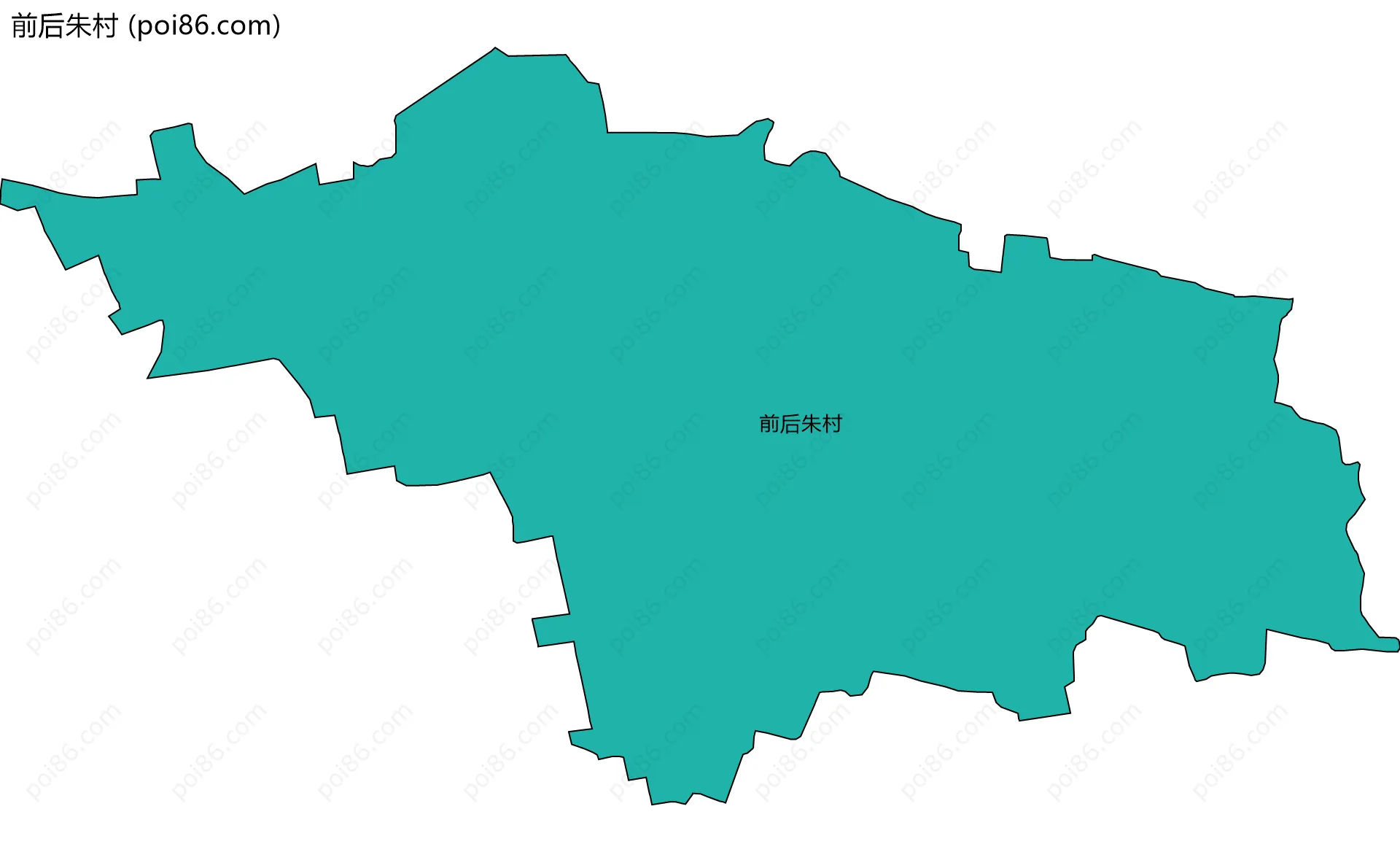 前后朱村边界地图