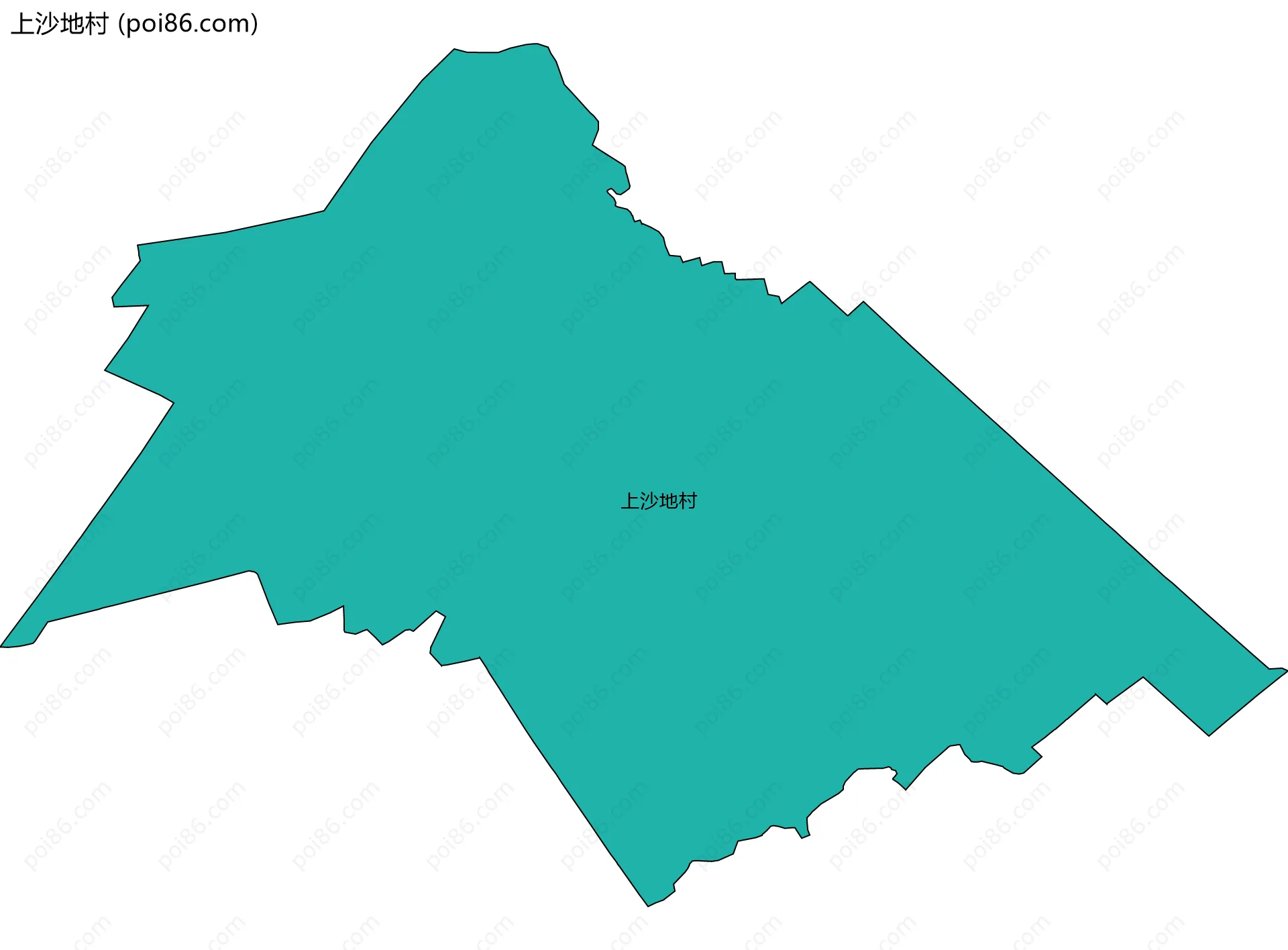 上沙地村边界地图