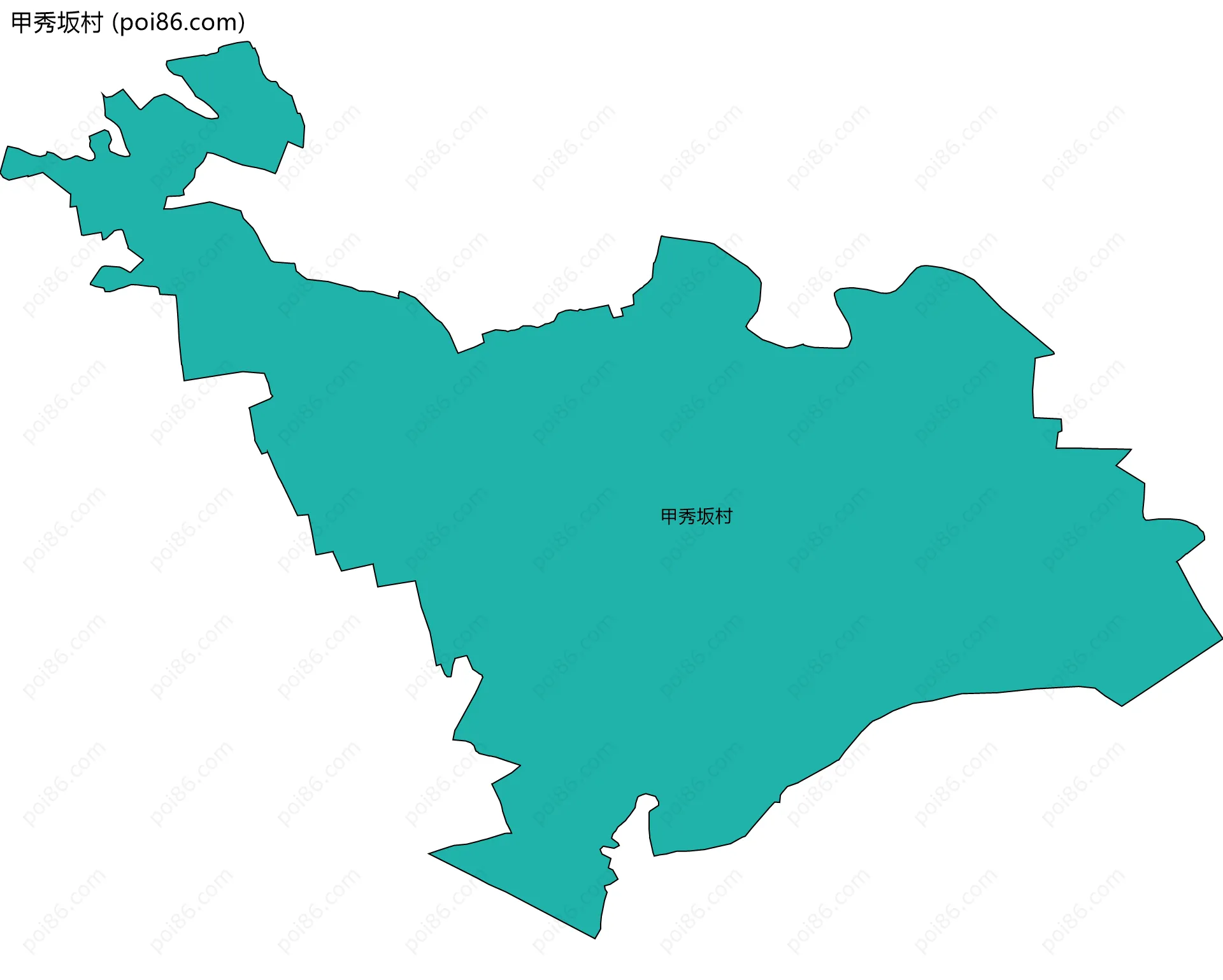 甲秀坂村边界地图