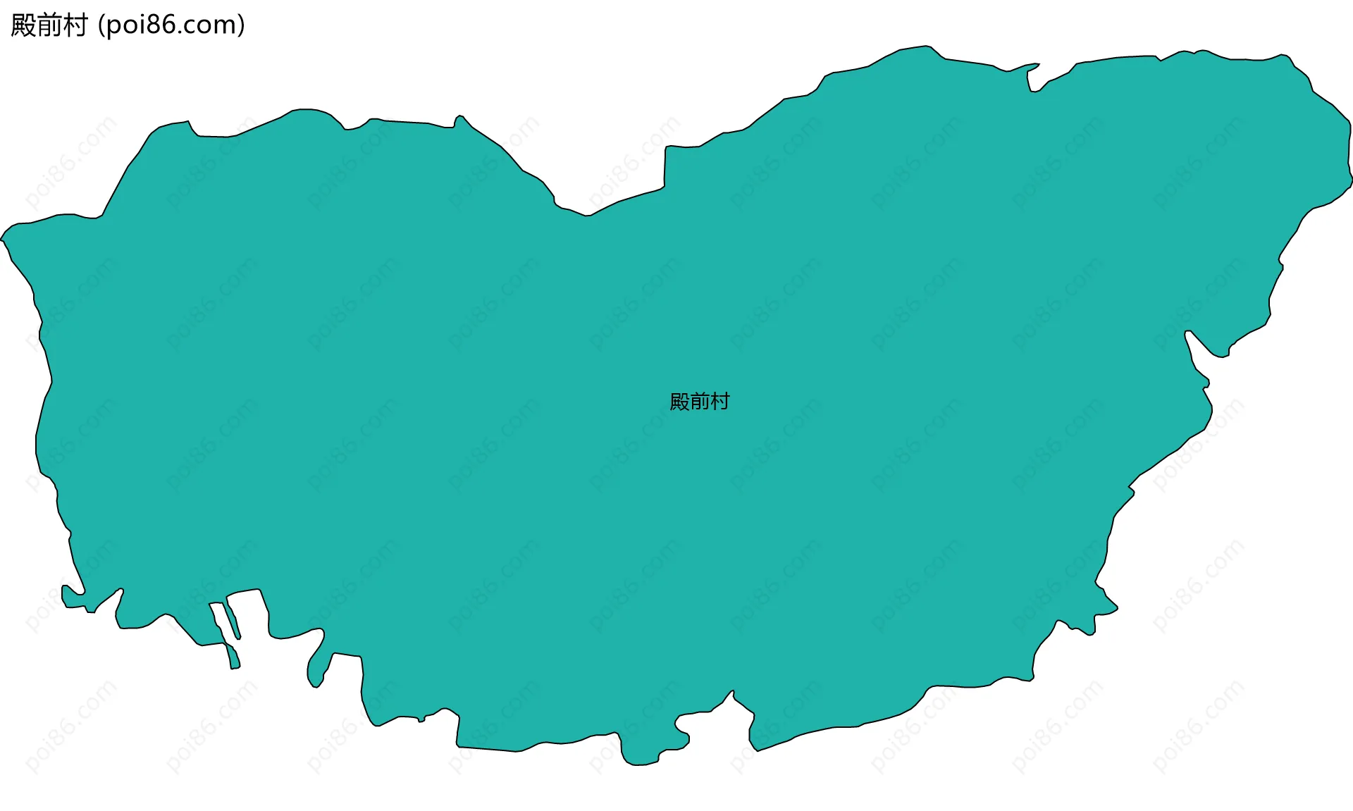 殿前村边界地图