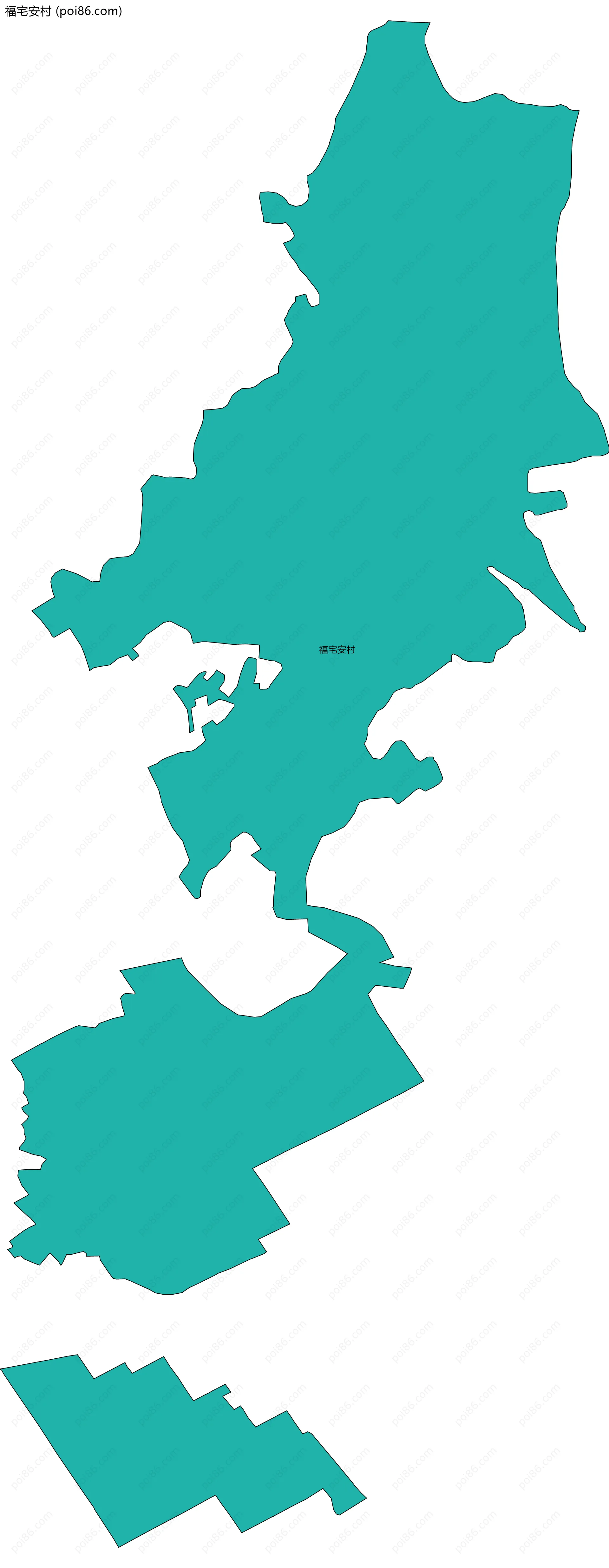 福宅安村边界地图