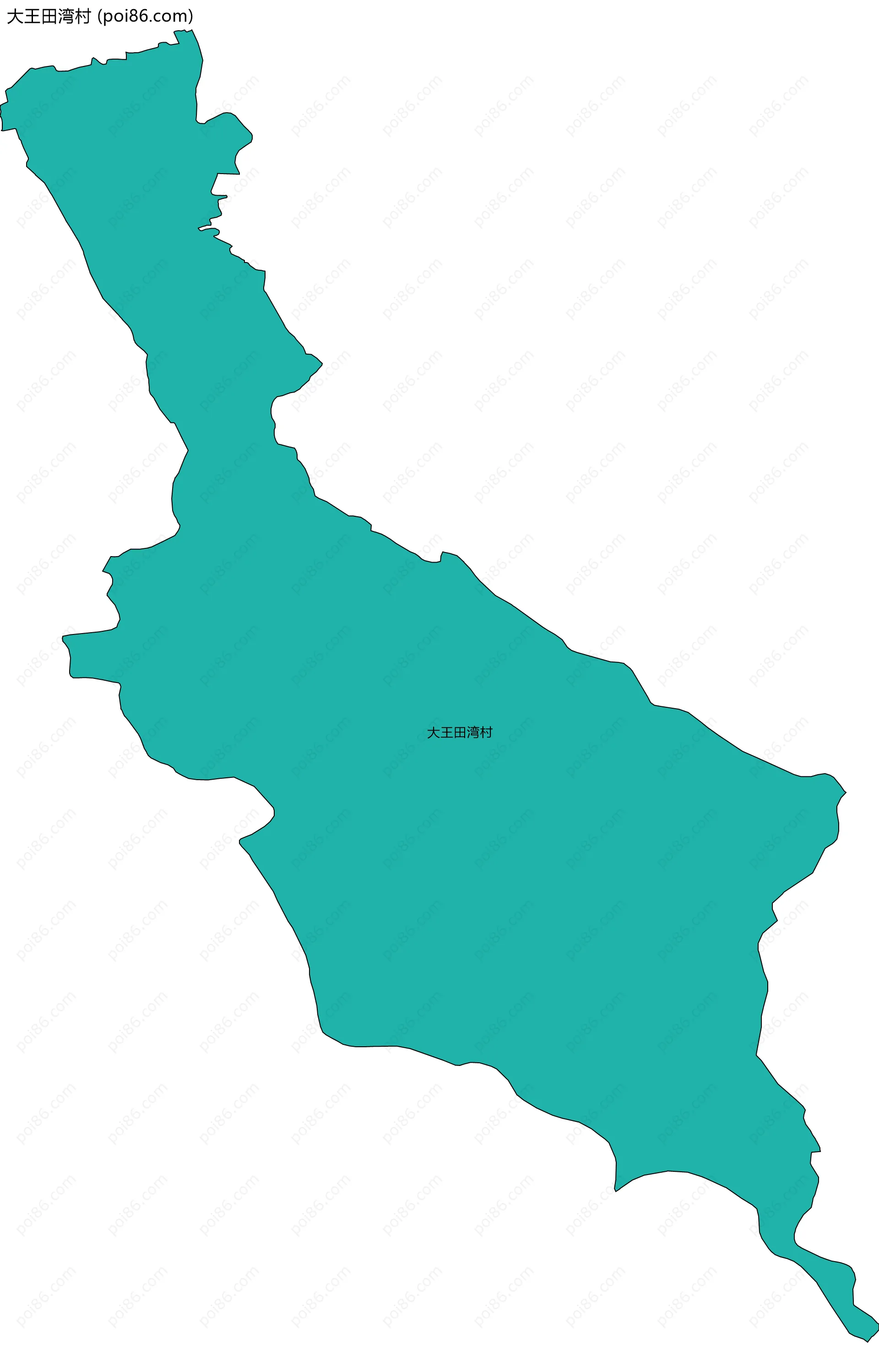大王田湾村边界地图