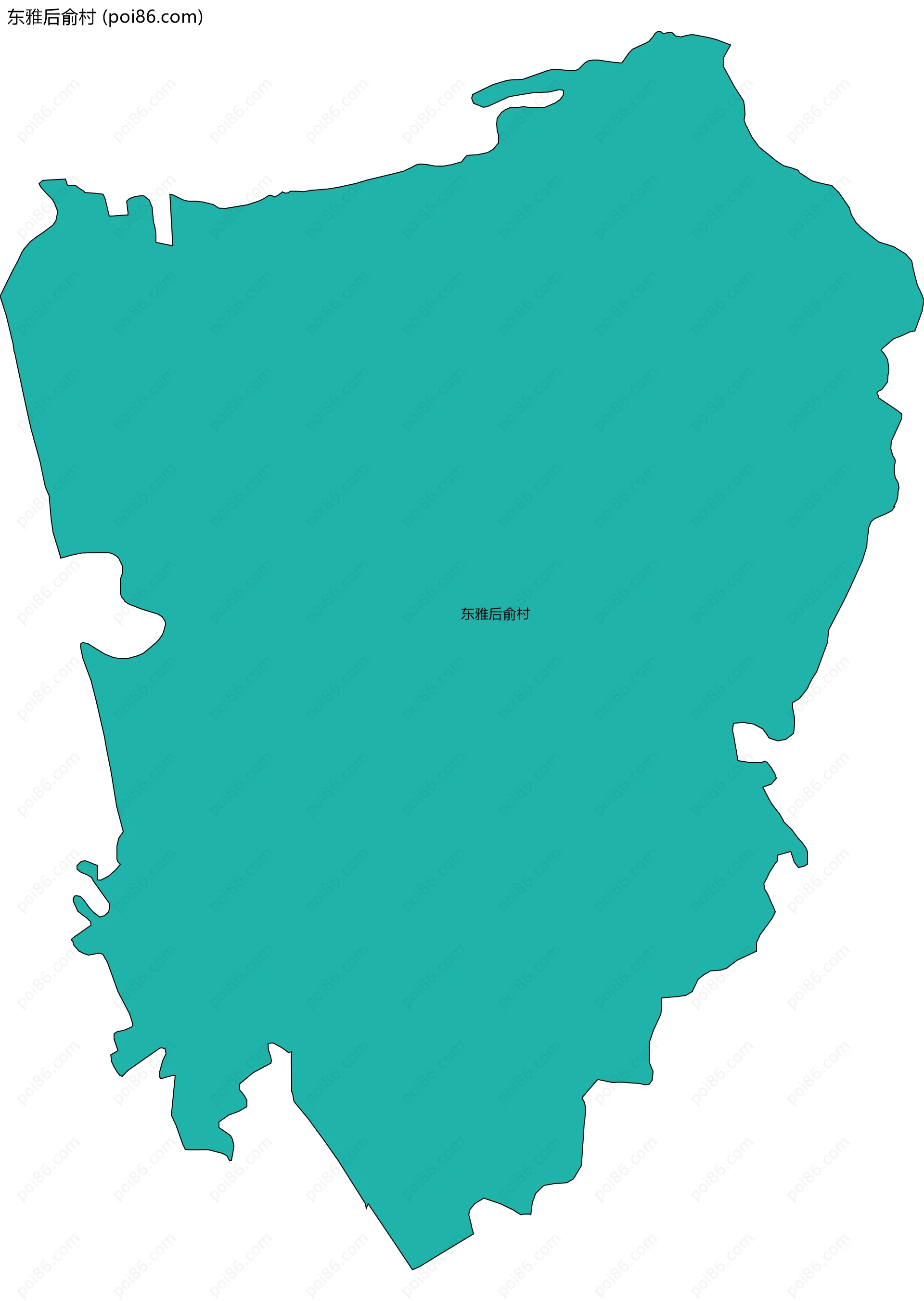 东雅后俞村边界地图