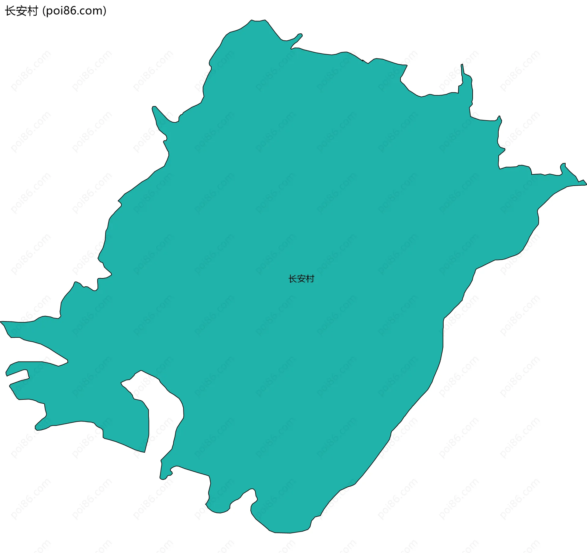 长安村边界地图