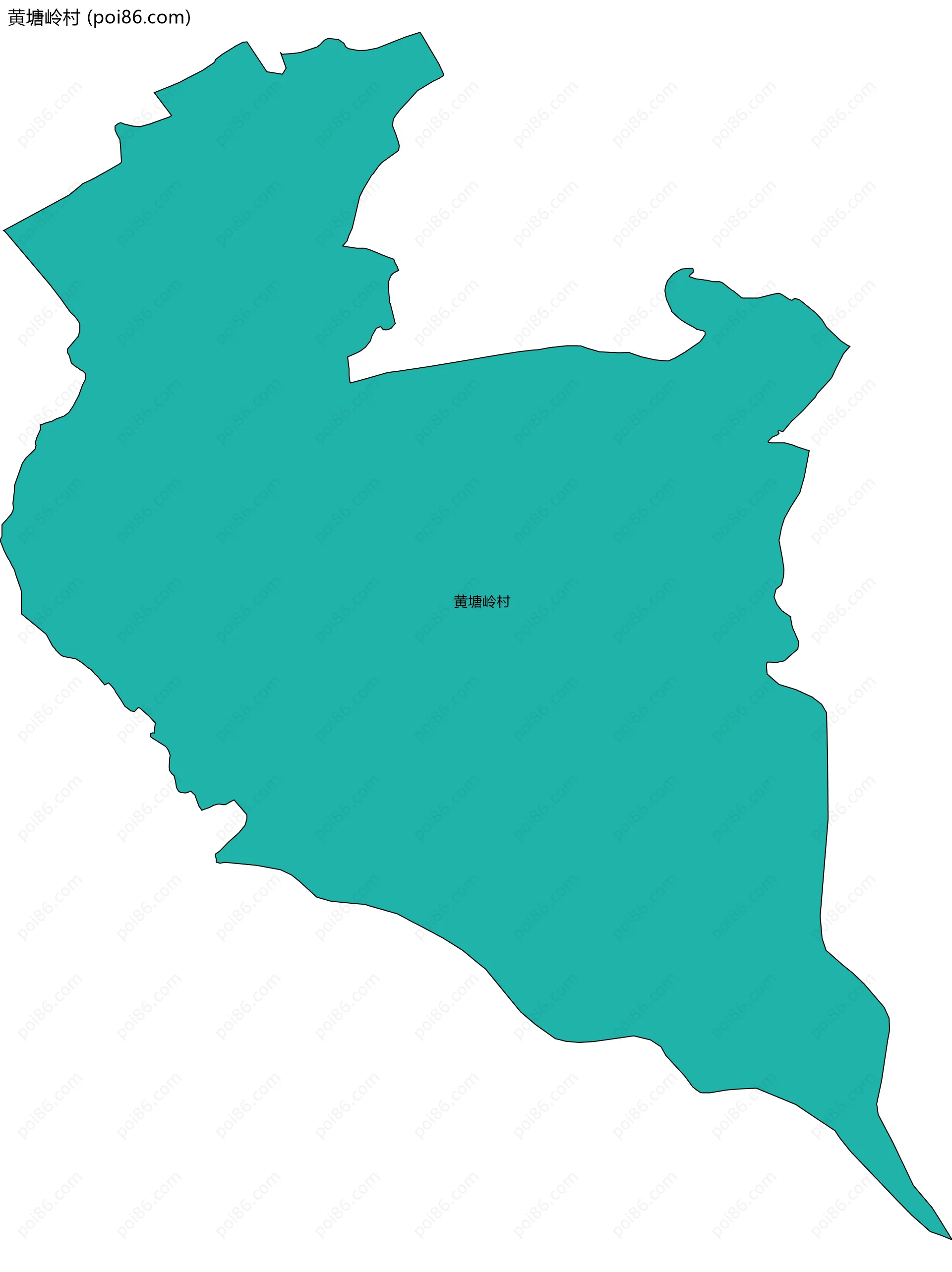 黄塘岭村边界地图
