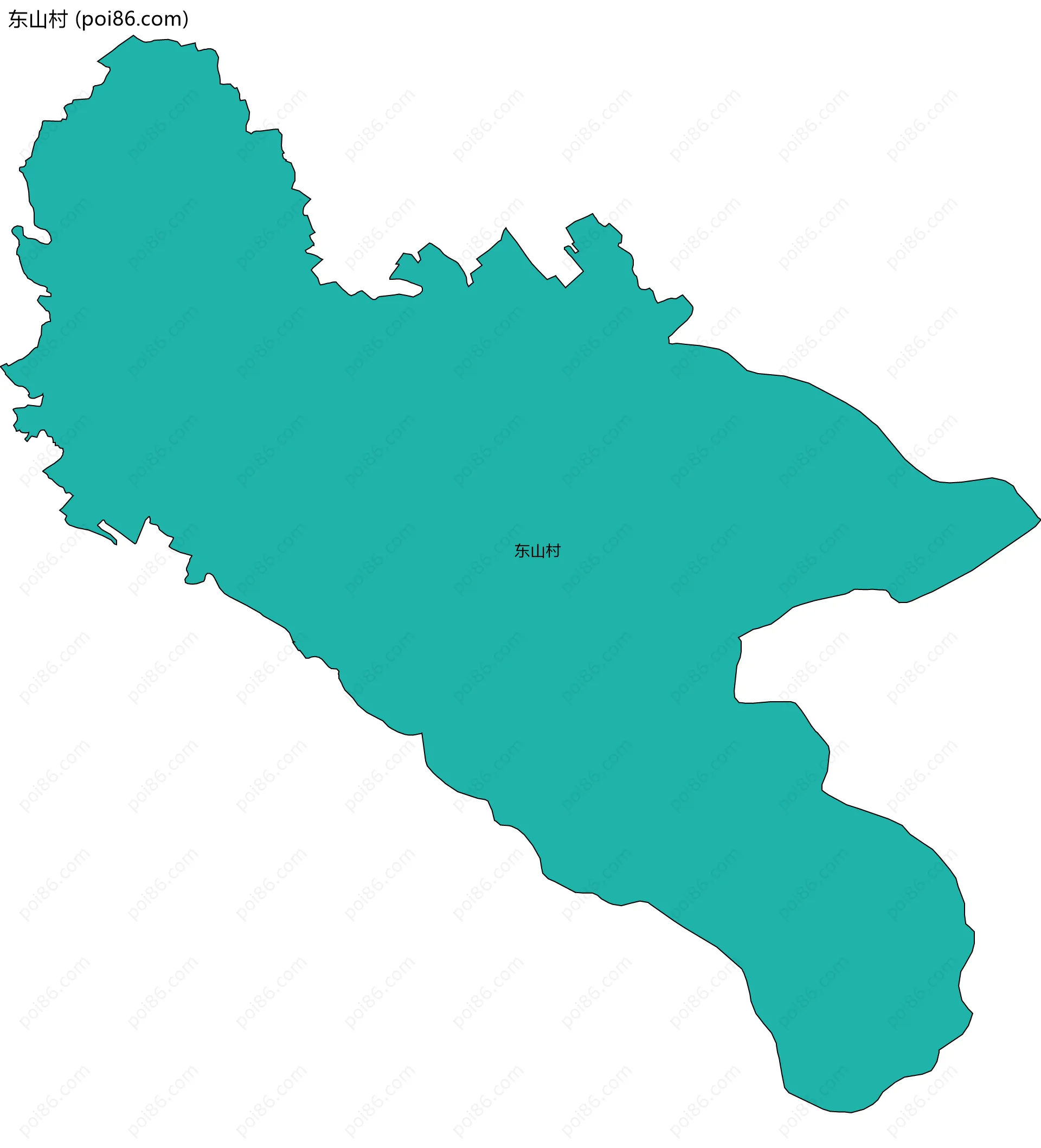 东山村边界地图